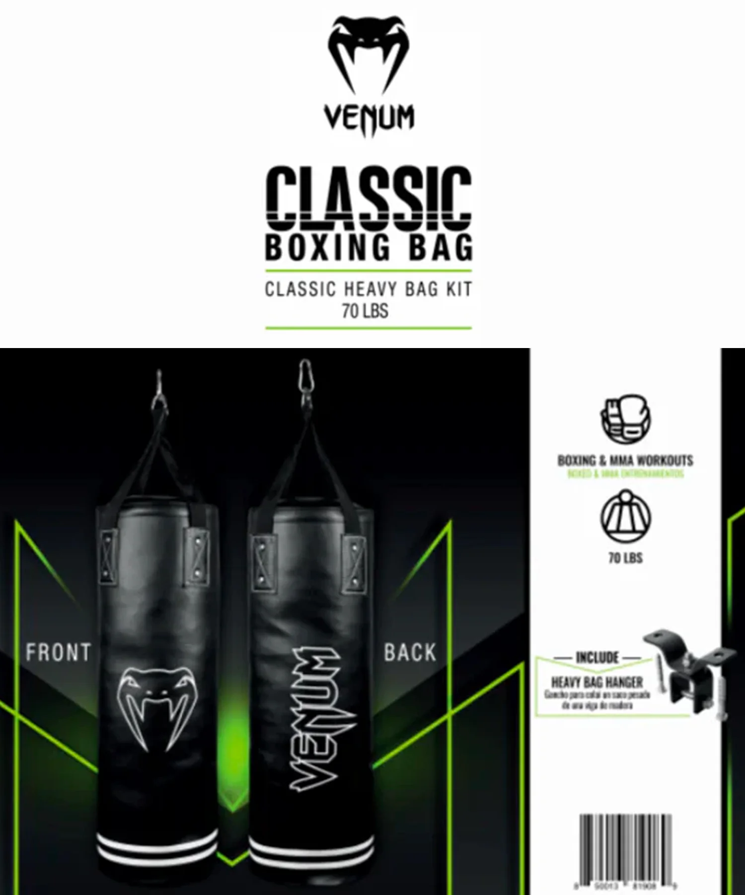 Venum Classic Schwerer Boxsack Kit - 70lbs - WLMT Edition - Image 2