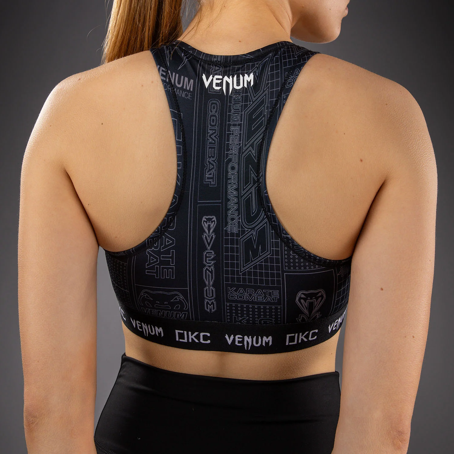 Karate Combat by Venum Sport-BH – Schwarz/Grau - Image 7