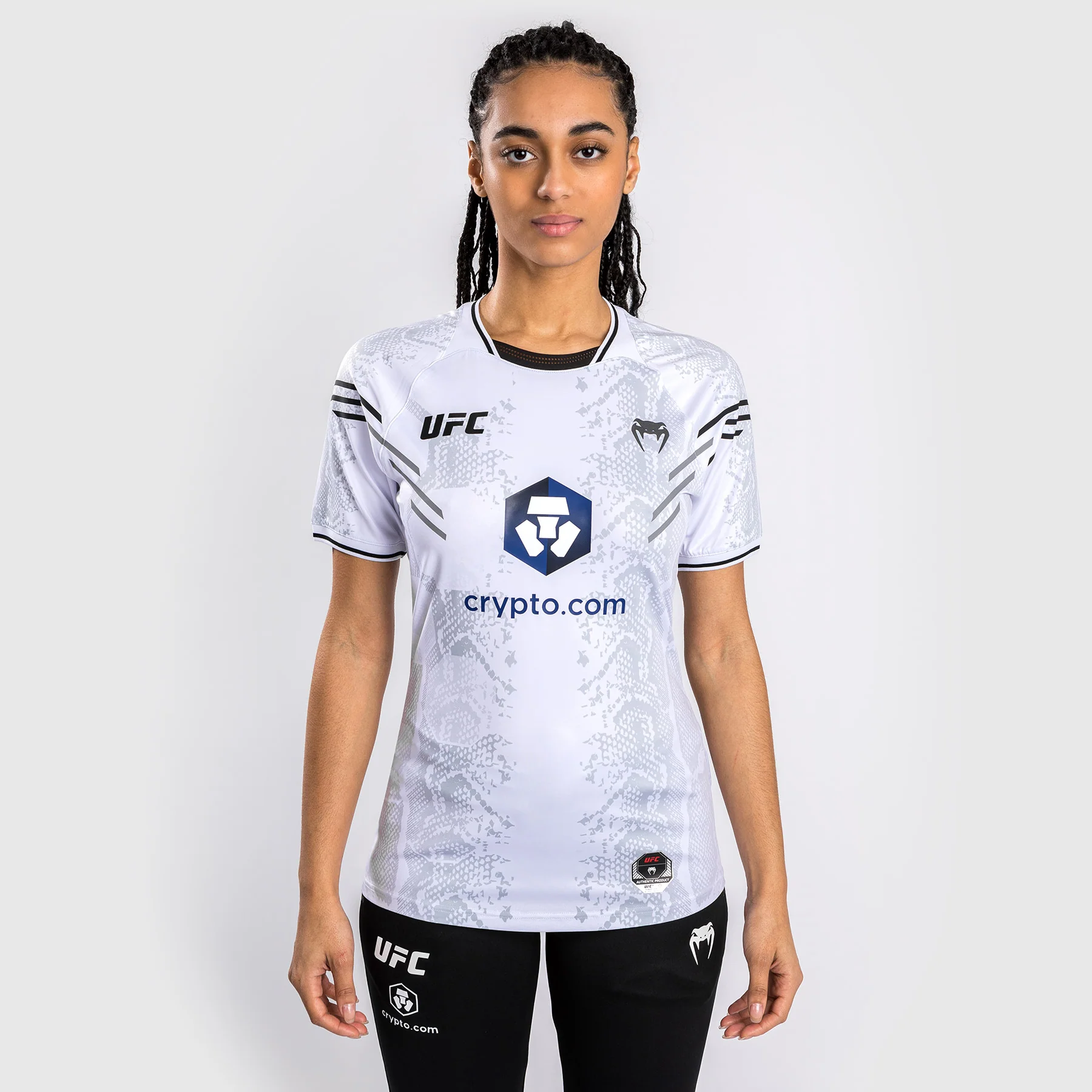 UFC Adrenaline von Venum personalisiert authentic Fight Night Frauen Walkout Jersey - weiß - Image 6