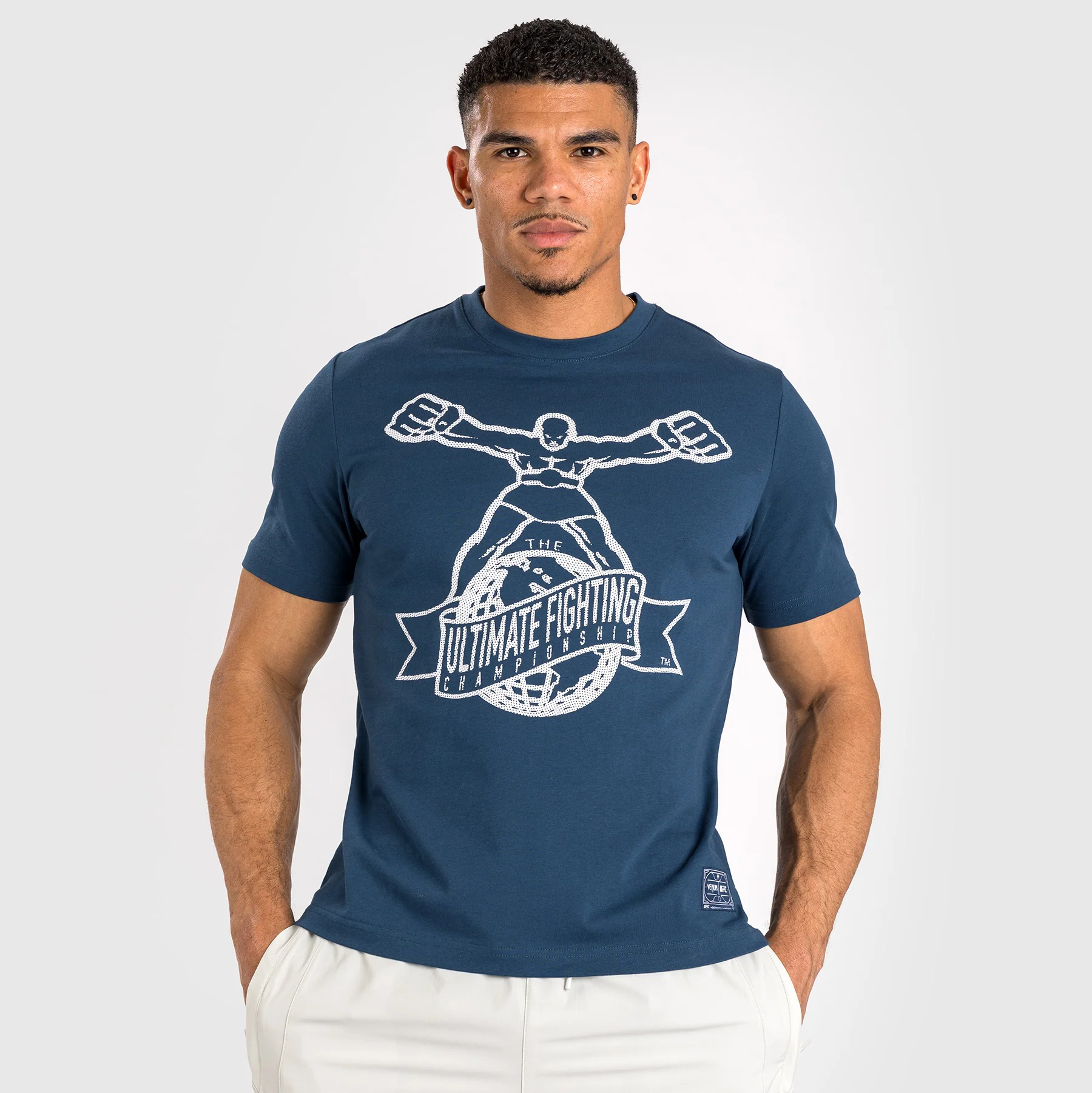 UFC by Venum Ulti-Man T-Shirt - Marineblau/Weiß - Image 3