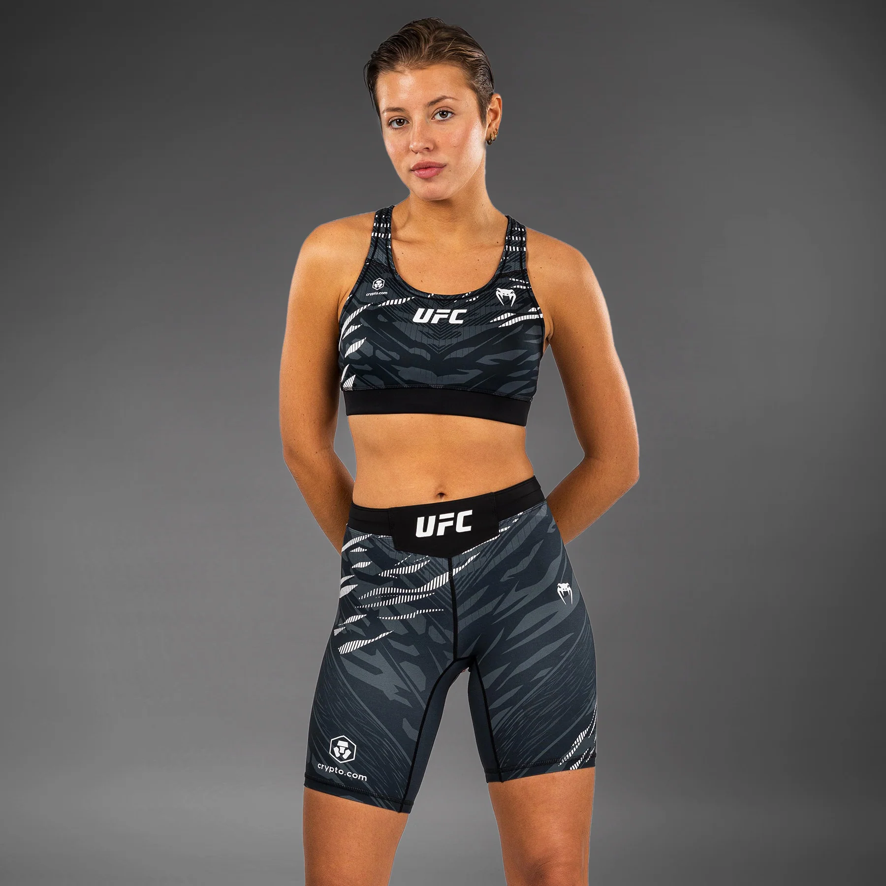 UFC Fusion by Venum Authentic Fight Night Damen Vale Tudo Short - Long Fit - Schwarz - Image 4