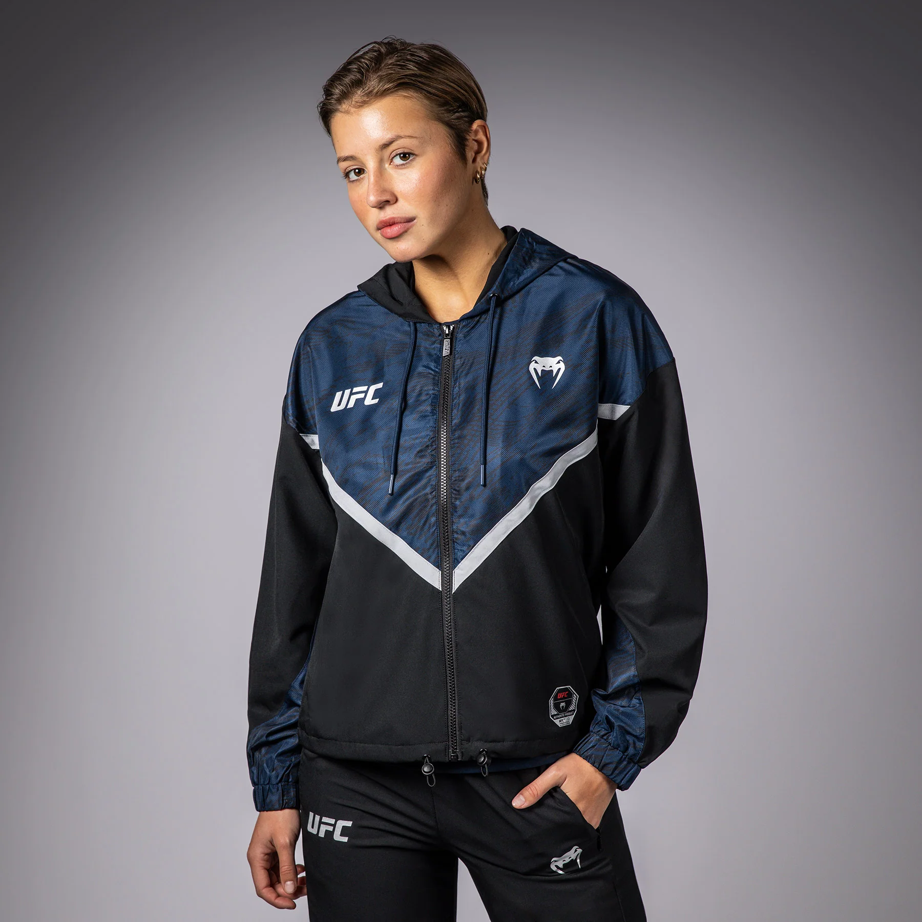 UFC Fusion by Venum Fight Week Damen Zip Hoodie - Ozeanisches Blau - Image 2