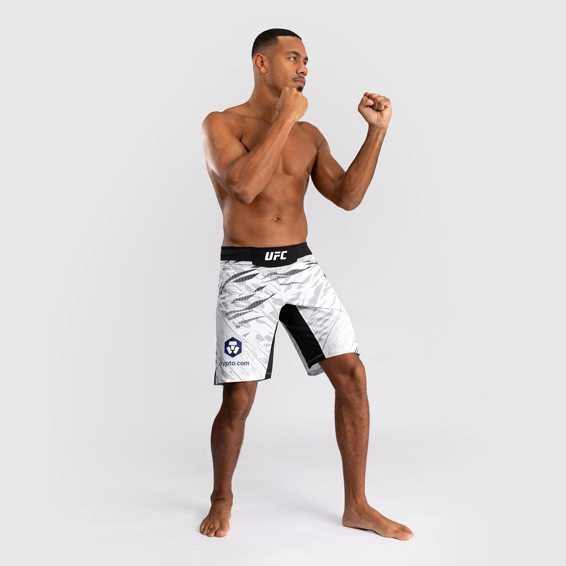 UFC Fusion by Venum Personalized Authentic Fight Night Herren Fight Short - Long Fit - Weiß - Image 7