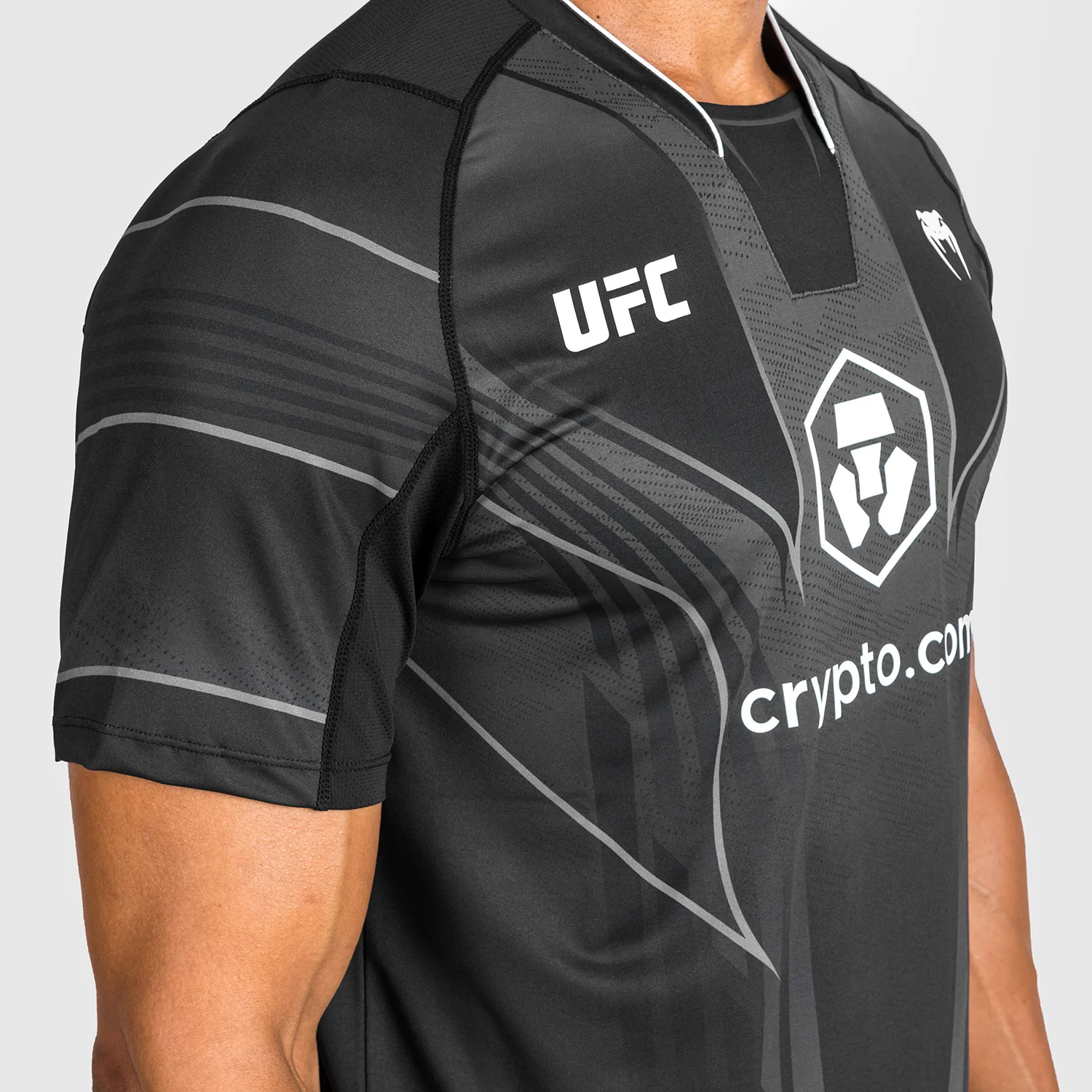 UFC Venum personalisierte authentische Fight Night 2.0 Männer Walkout Jersey - schwarz - Image 3