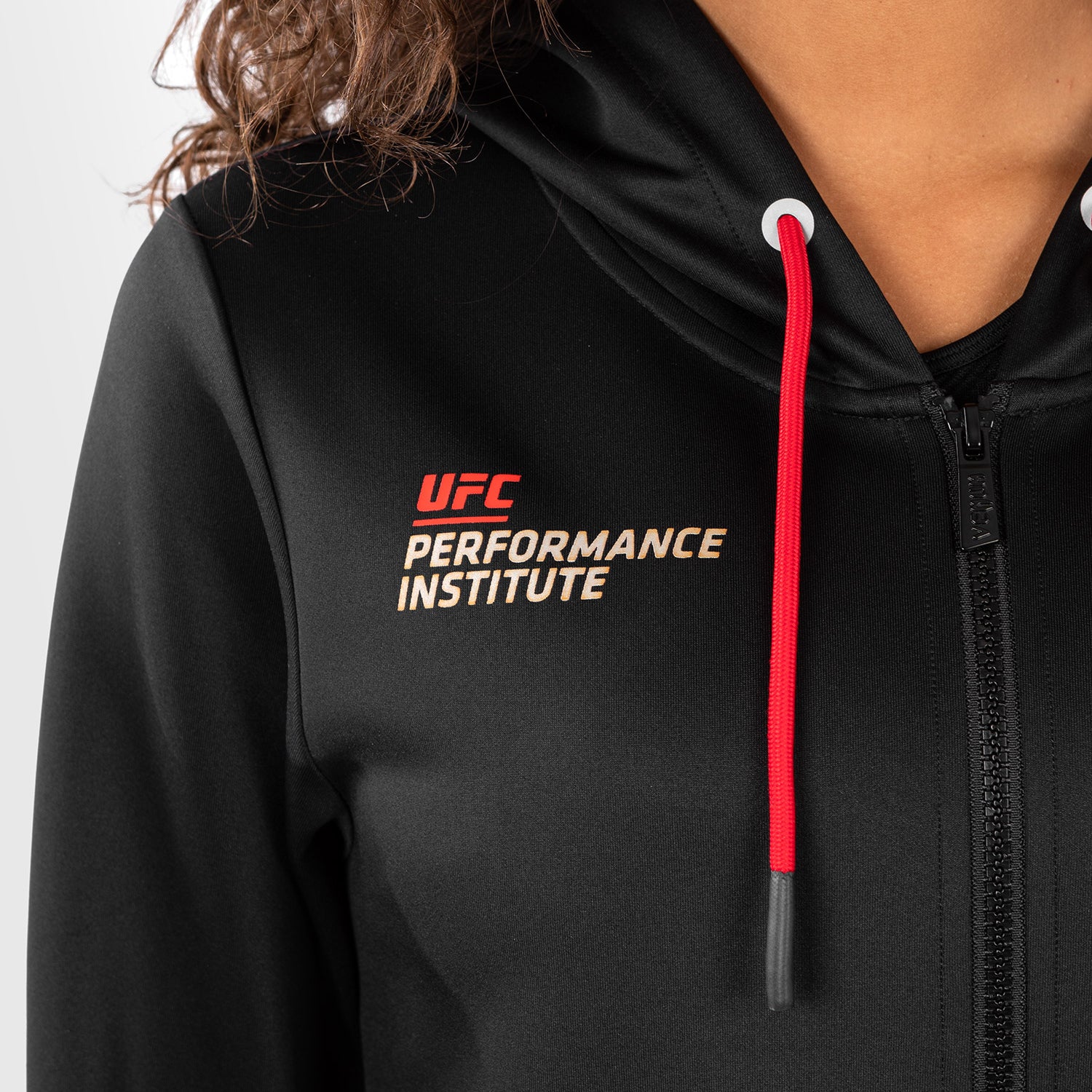 UFC Venum Performance Institute 2.0 Zip Hoodie für Frauen - Schwarz/Rot - Image 4