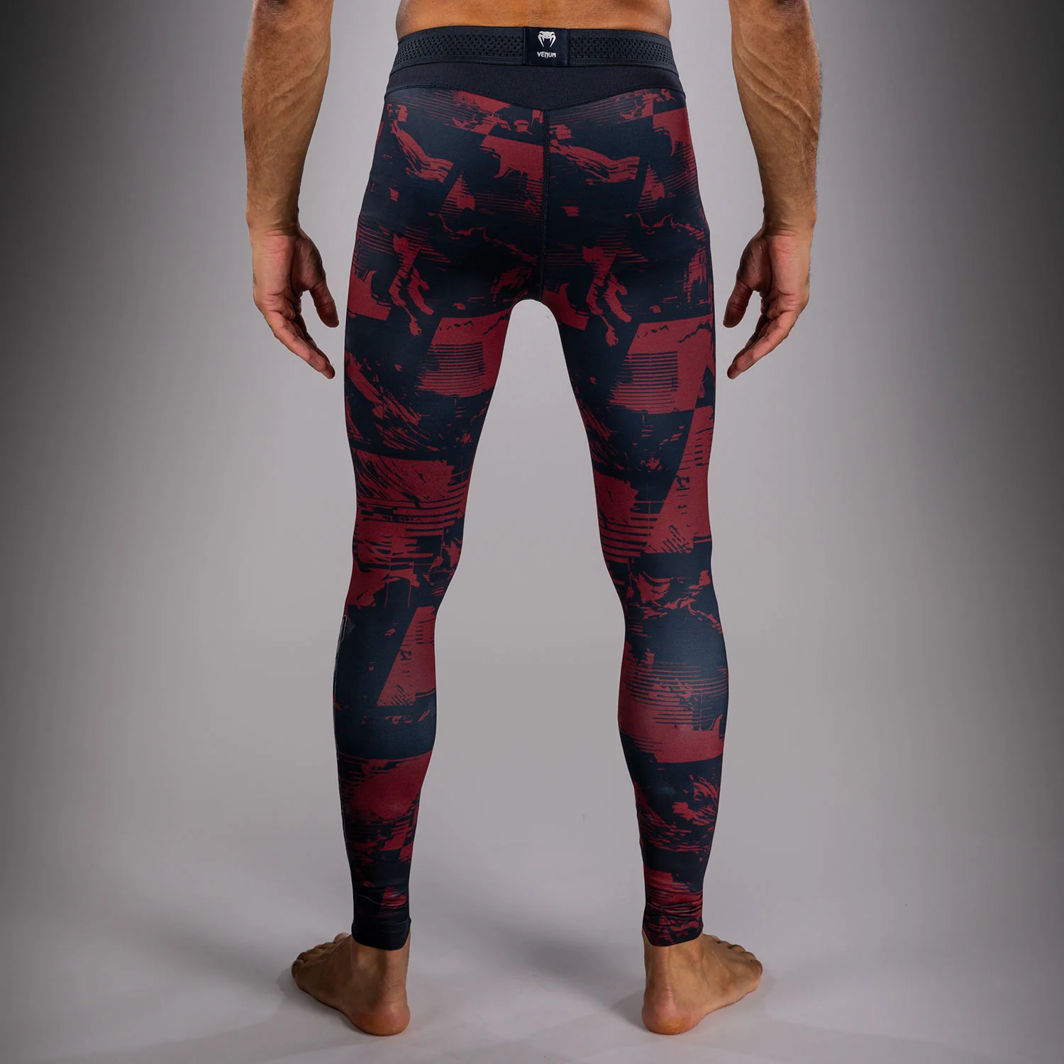 UFC Zenith by Venum Authentic Fight Week Performance Tight Herren - Marineblau/Burgunderrot/Silber - Image 3