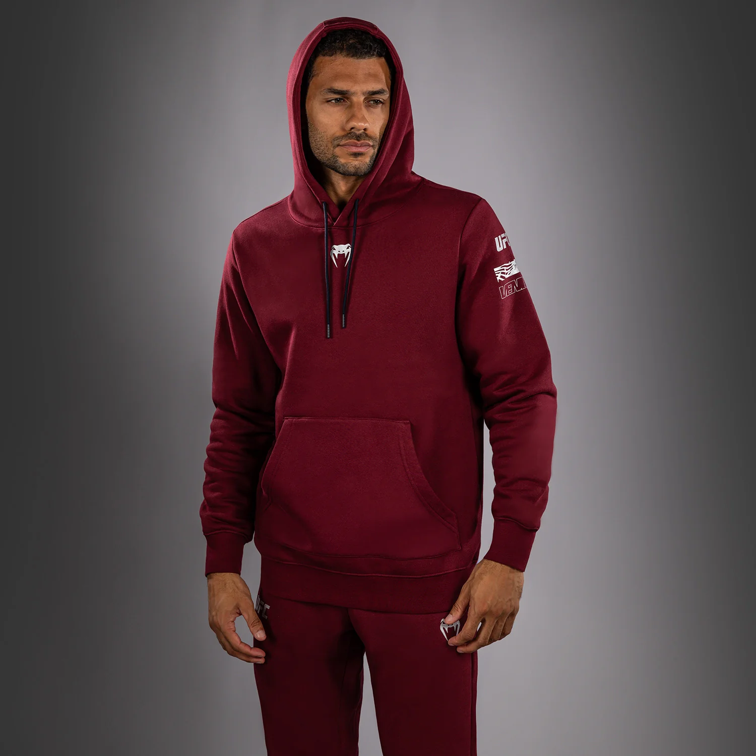 UFC Zenith by Venum Authentic Fight Week Pullover Hoodie Herren - Burgunderrot - Image 7