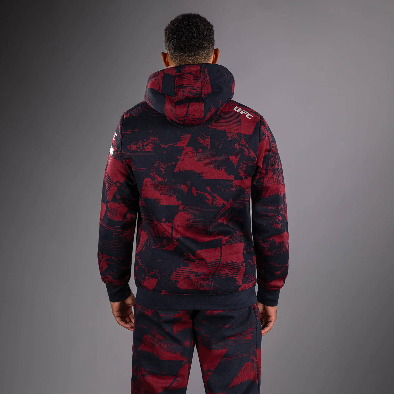 UFC Zenith by Venum Authentic Fight Week Pullover Hoodie Herren - Marineblau/Burgunderrot/Silber - Image 6
