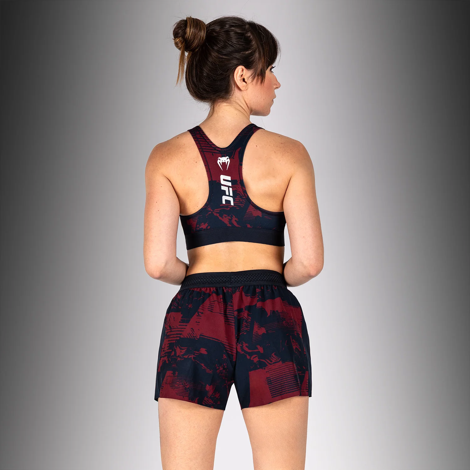 UFC Zenith by Venum Authentic Fight Week Sport-BH Damen - Marineblau/Burgunderrot/Silber - Image 4