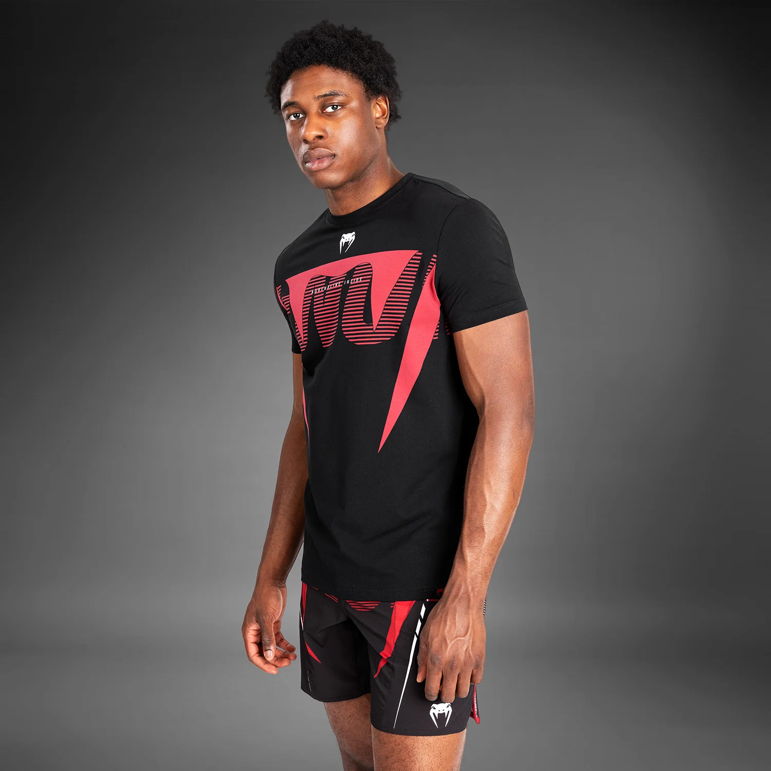 Venum Adrenaline Herren Kurzarm T-Shirt - Red - Image 4
