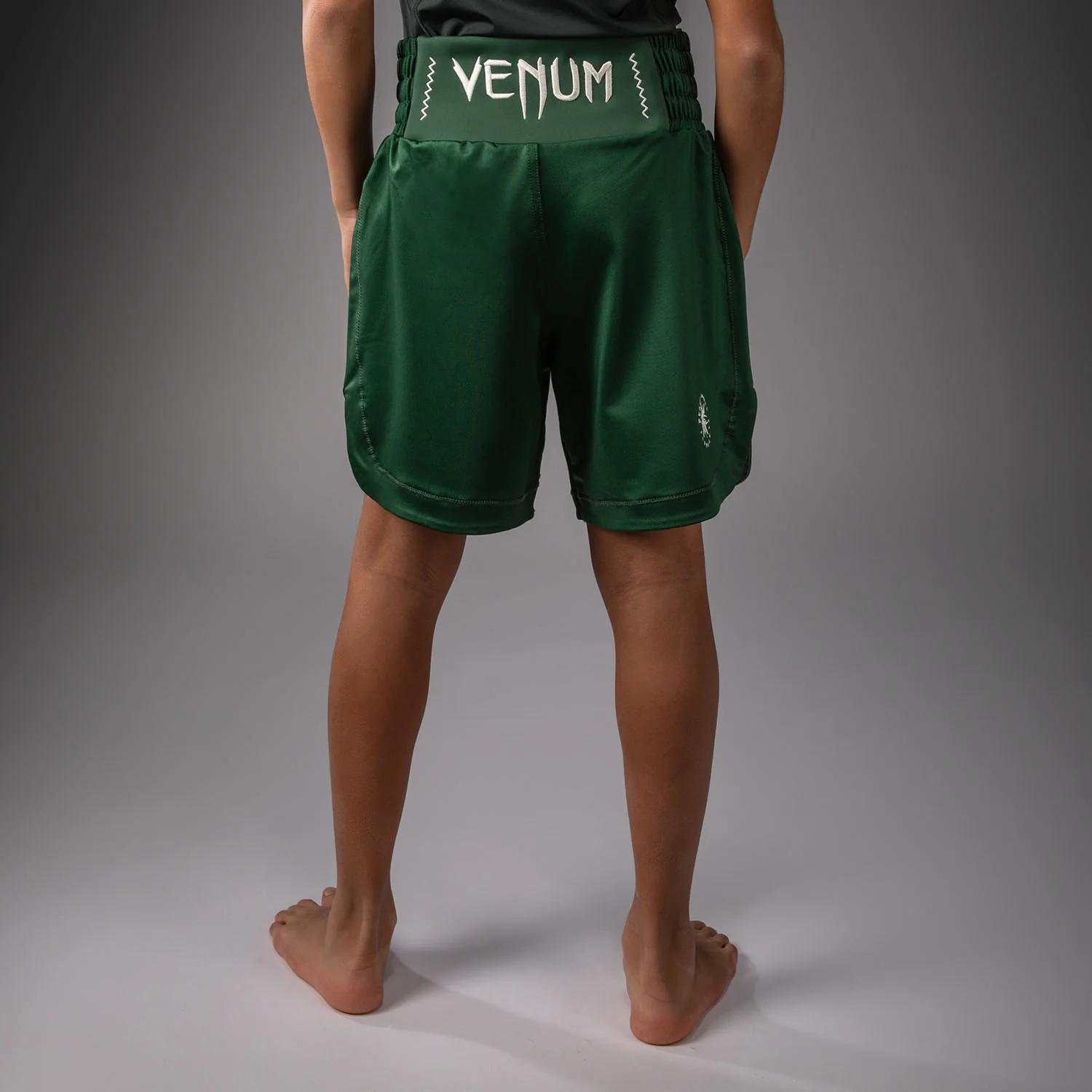 Venum Attack Kids Boxshorts - Waldgrün/Off-White - Image 3