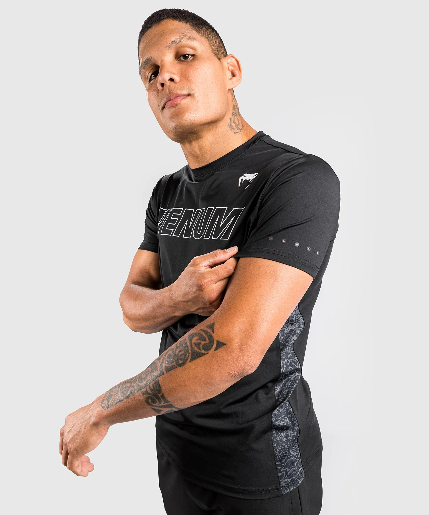 Venum Classic Evo Dry-Tech T-Shirt - Schwarz/Weiss - Image 3