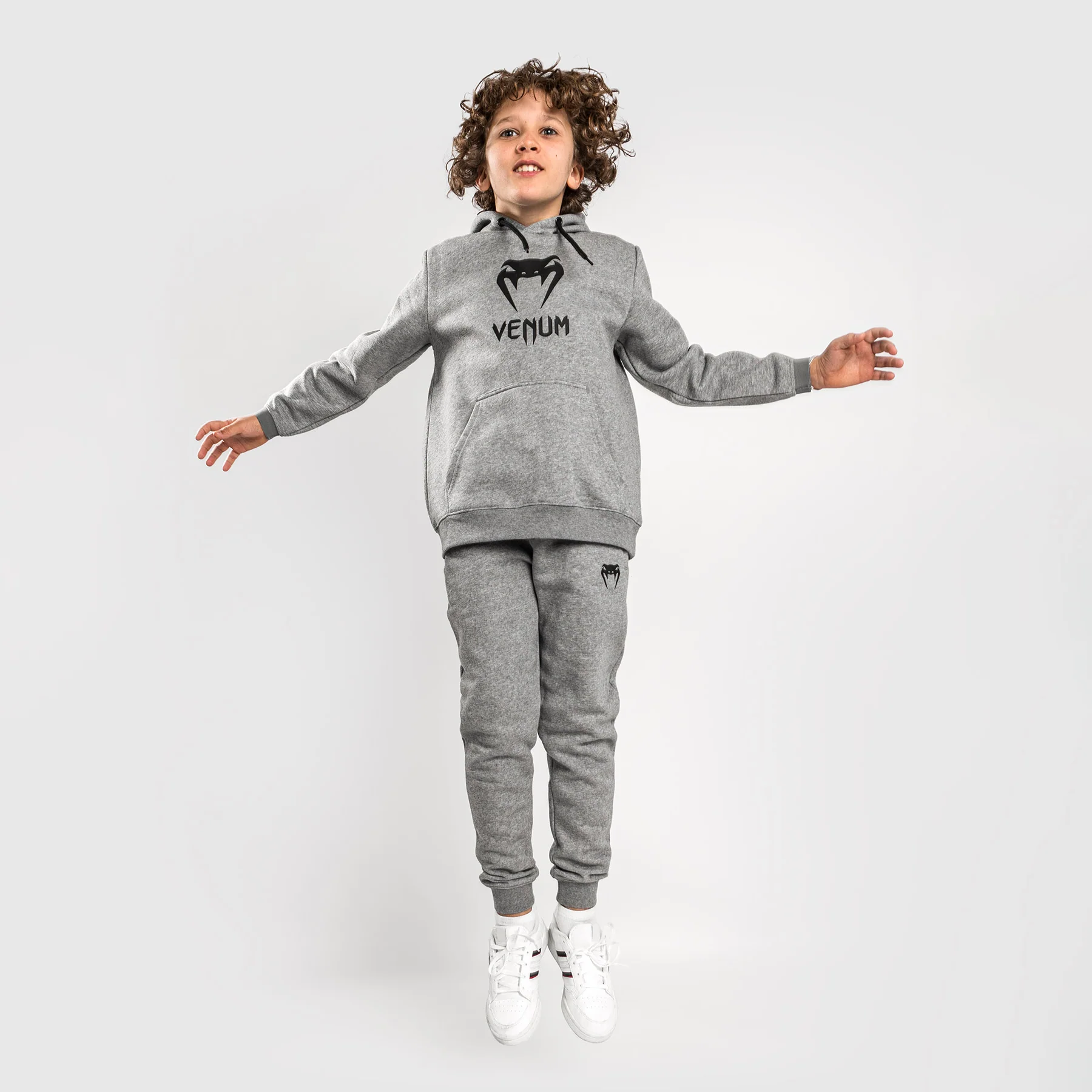 Venum Classic Hoodie – Für Kinder – Hellgrau Meliert - Image 4