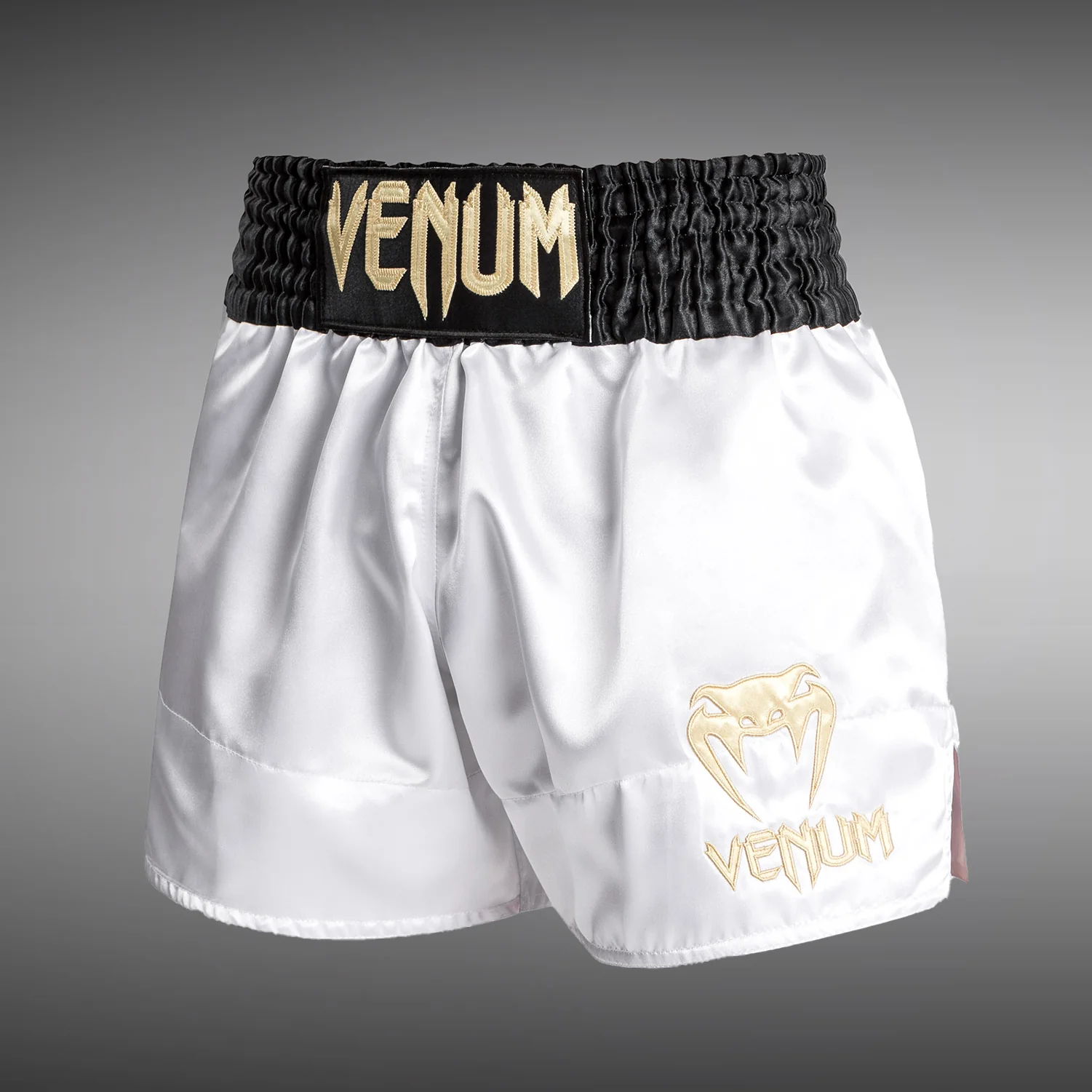 Venum Classic  kurze Muay Thai - Noir/Blanc/Or - Image 2