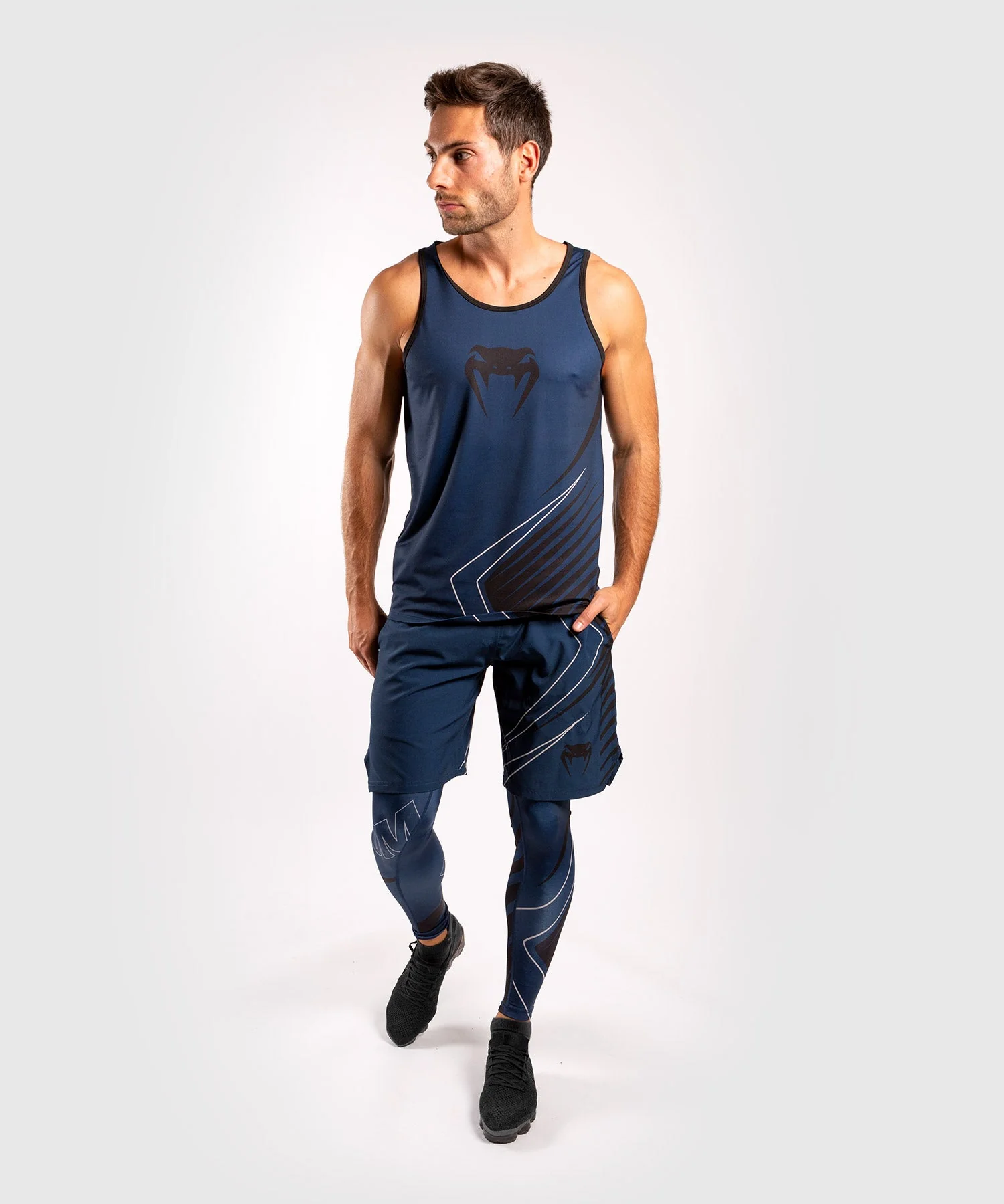 Venum Contender 5.0 Leggings - Marineblau/sand - Image 7