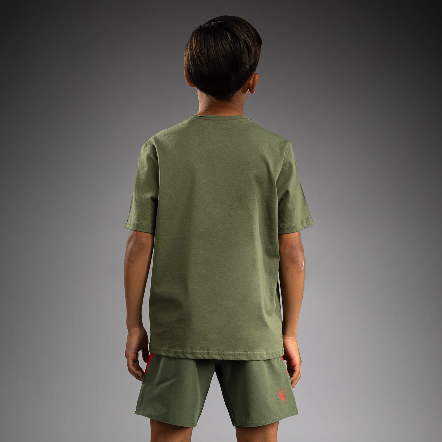 Venum Contender Kinder T-Shirt - Armeegrün/Orange - Image 3