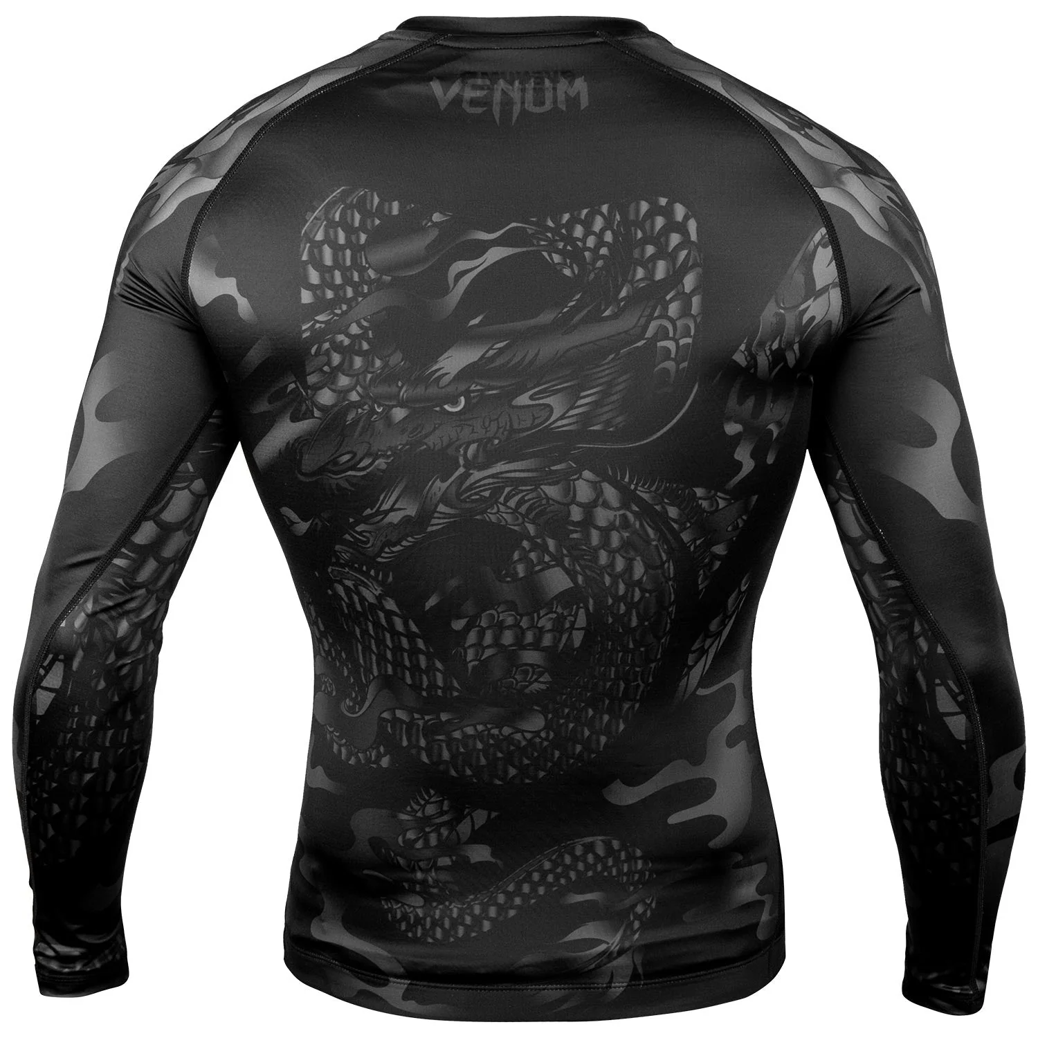 Venum Dragon's Rashguard - Langarm - Schwarz/Schwarz - Image 4