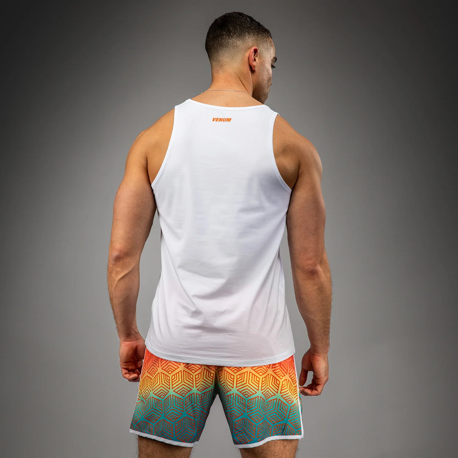 Venum Echo Tank Top - Weiß/Orange Sonnenuntergang - Image 4