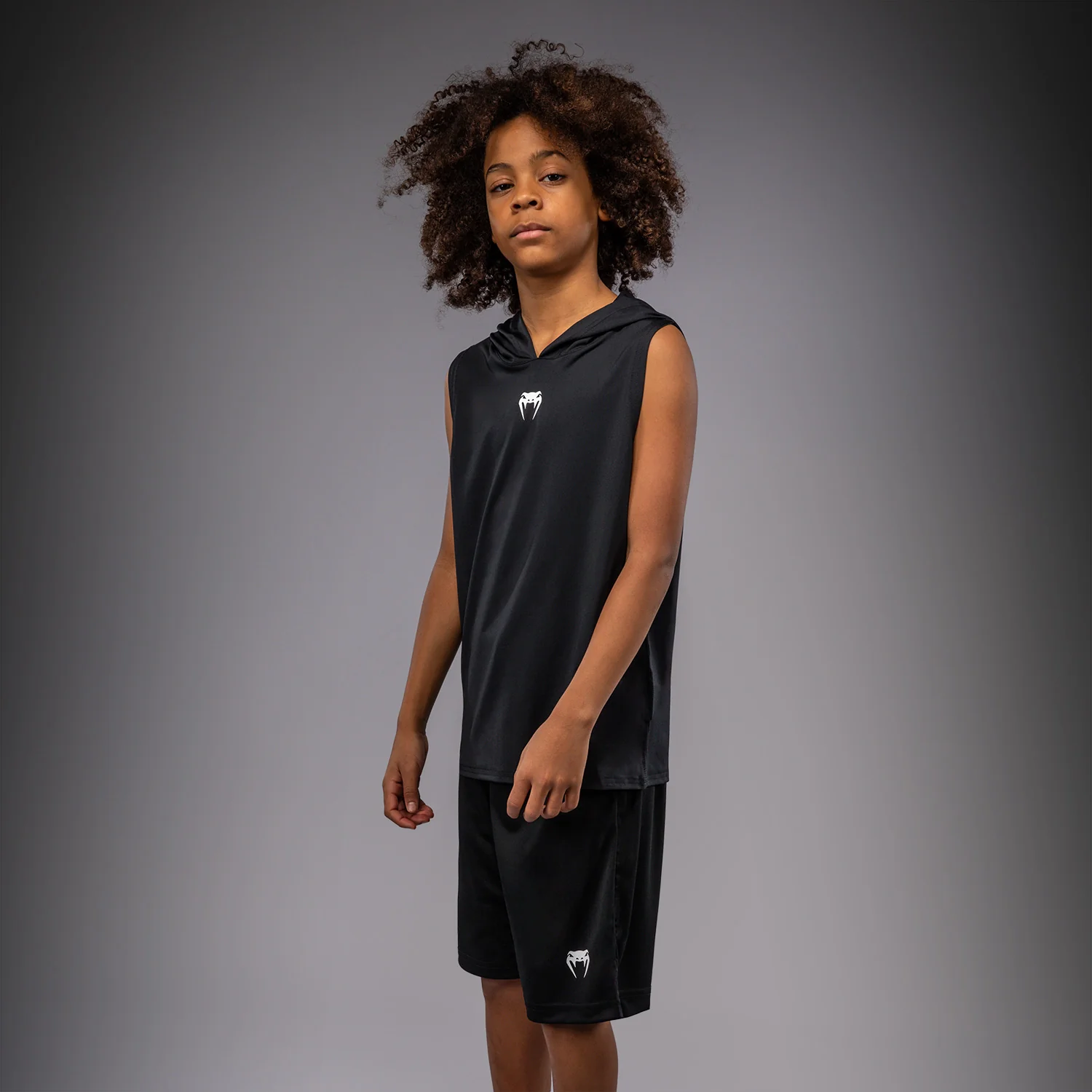 Venum Elite Ärmelloser Dry-Tech Kapuzenpullover für Kinder - Schwarz - Image 3
