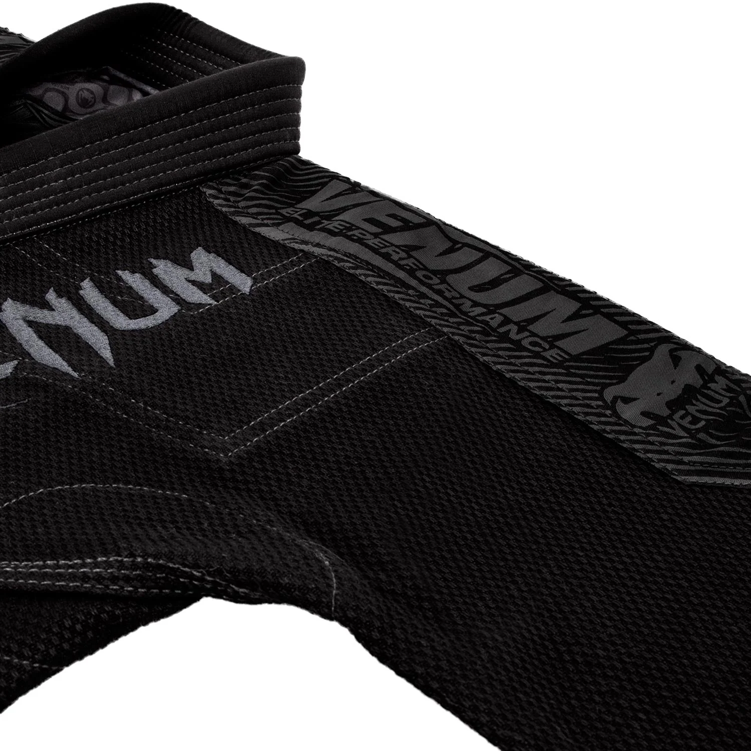 Venum Elite BJJ Kampfanzug - Schwarz/Schwarz - Image 7