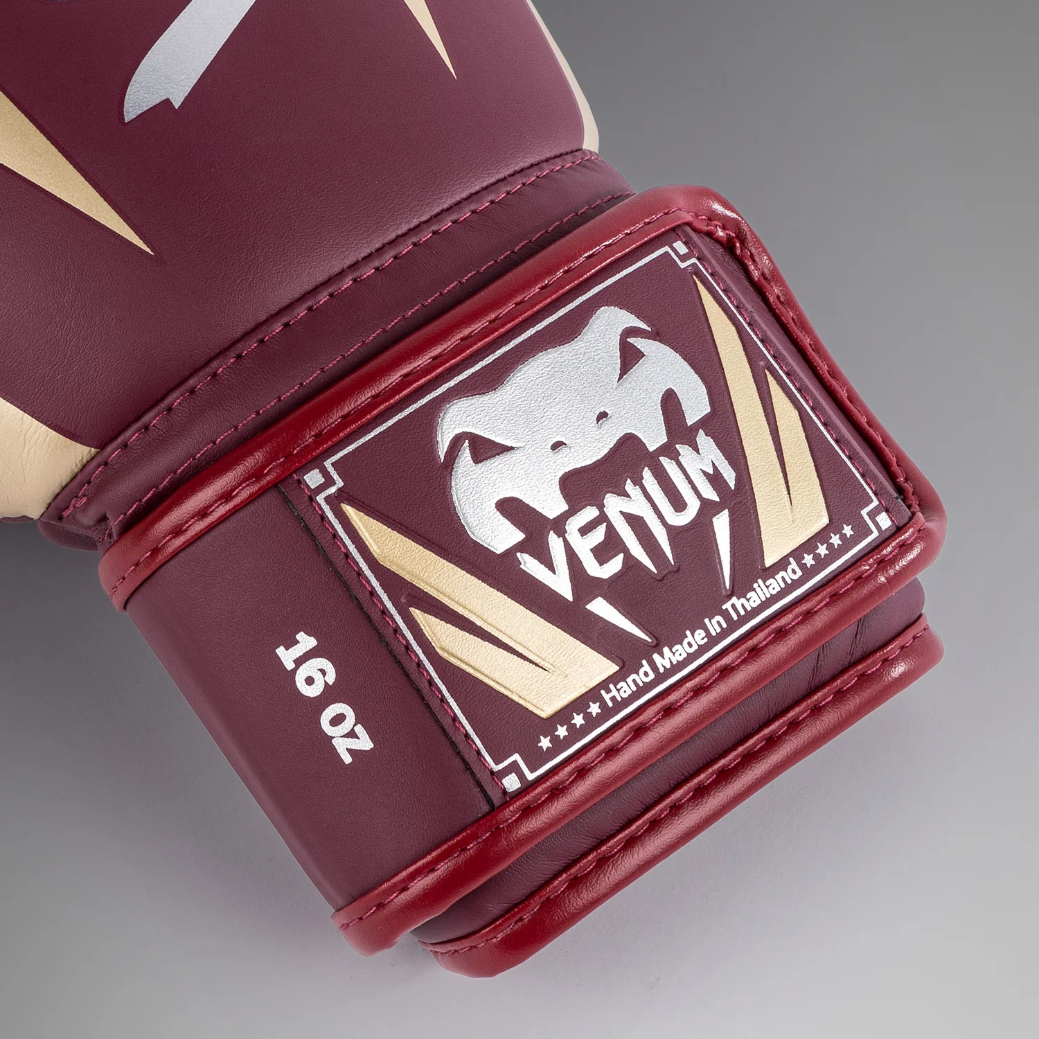 Venum Elite Boxhandschuhe - Burgund/Gold - Image 6