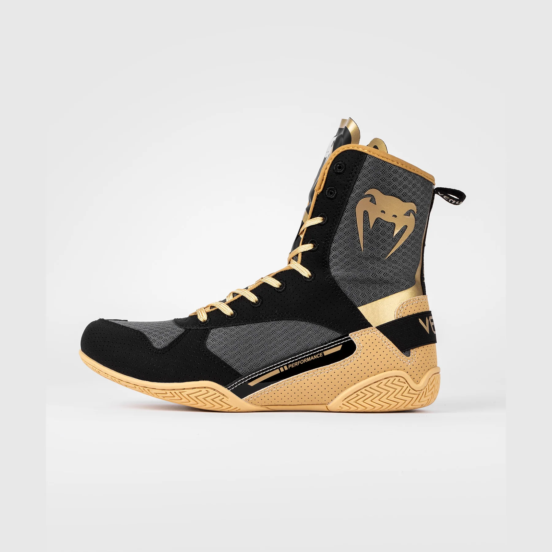 Venum Elite Boxing Schuhe - Schwarz/Beige - Image 4