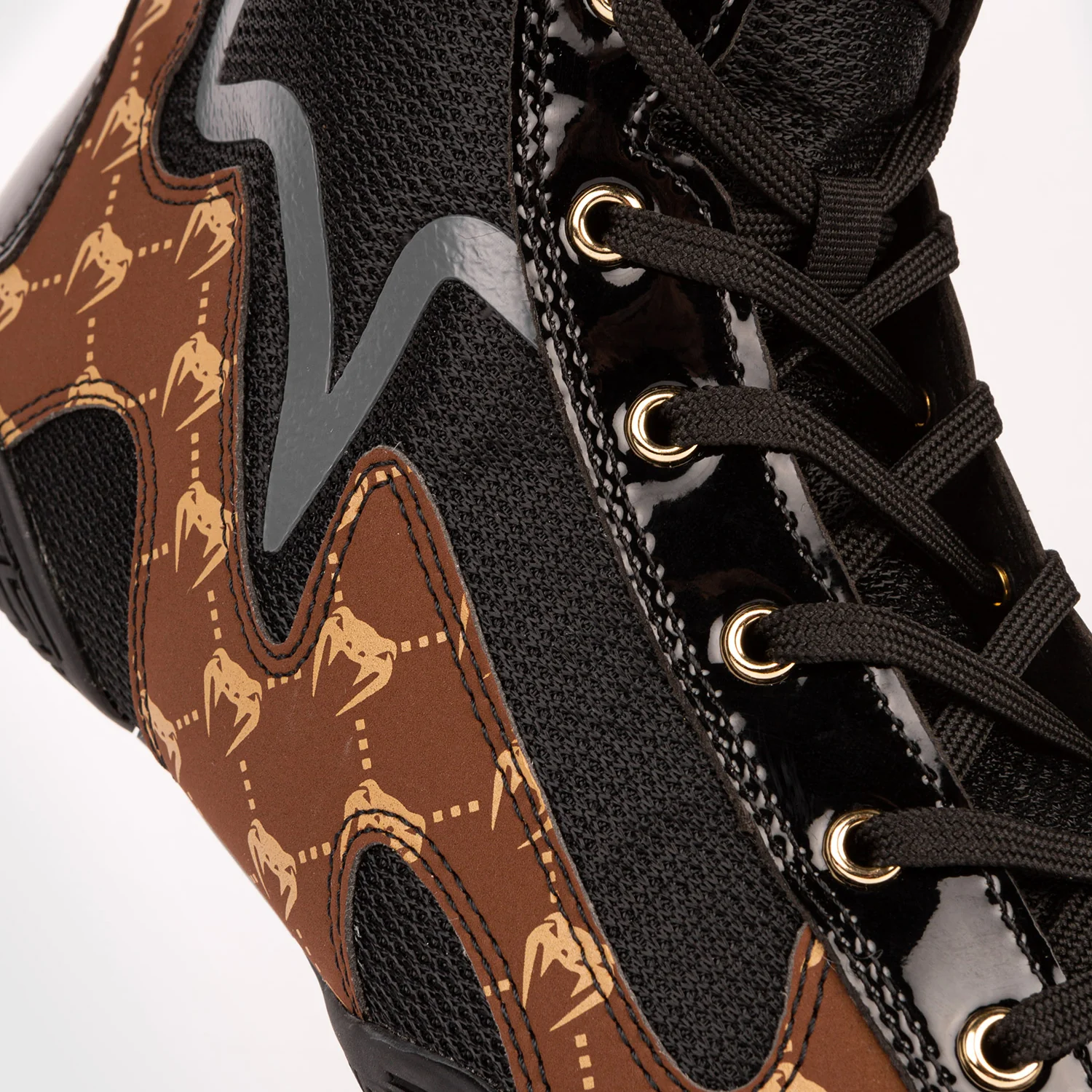 Venum Elite Evo Monogram Boxing Schuhe – Schwarz/Braun - Image 8
