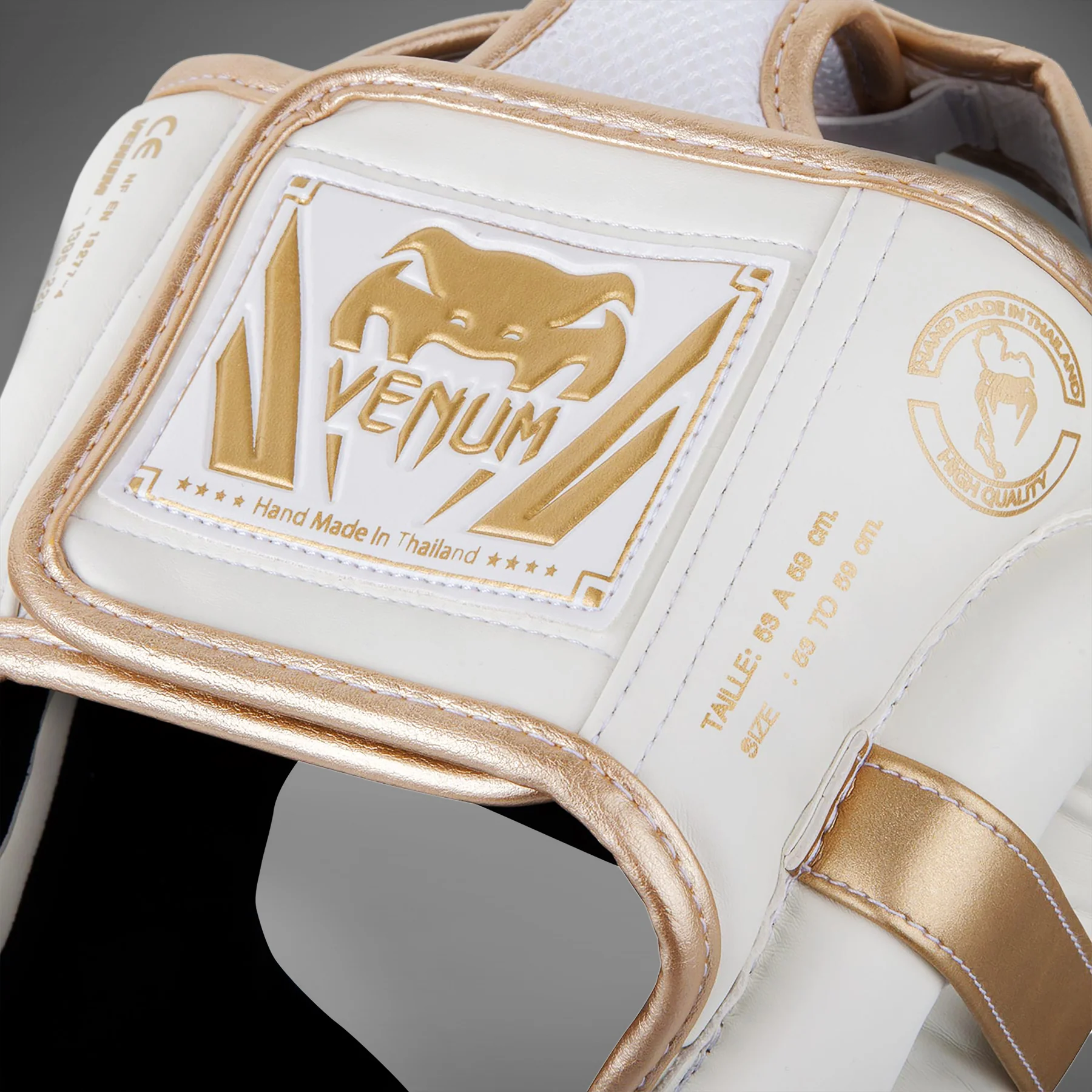 Venum Elite Kopfschutz-Weiß/Gold - Image 4