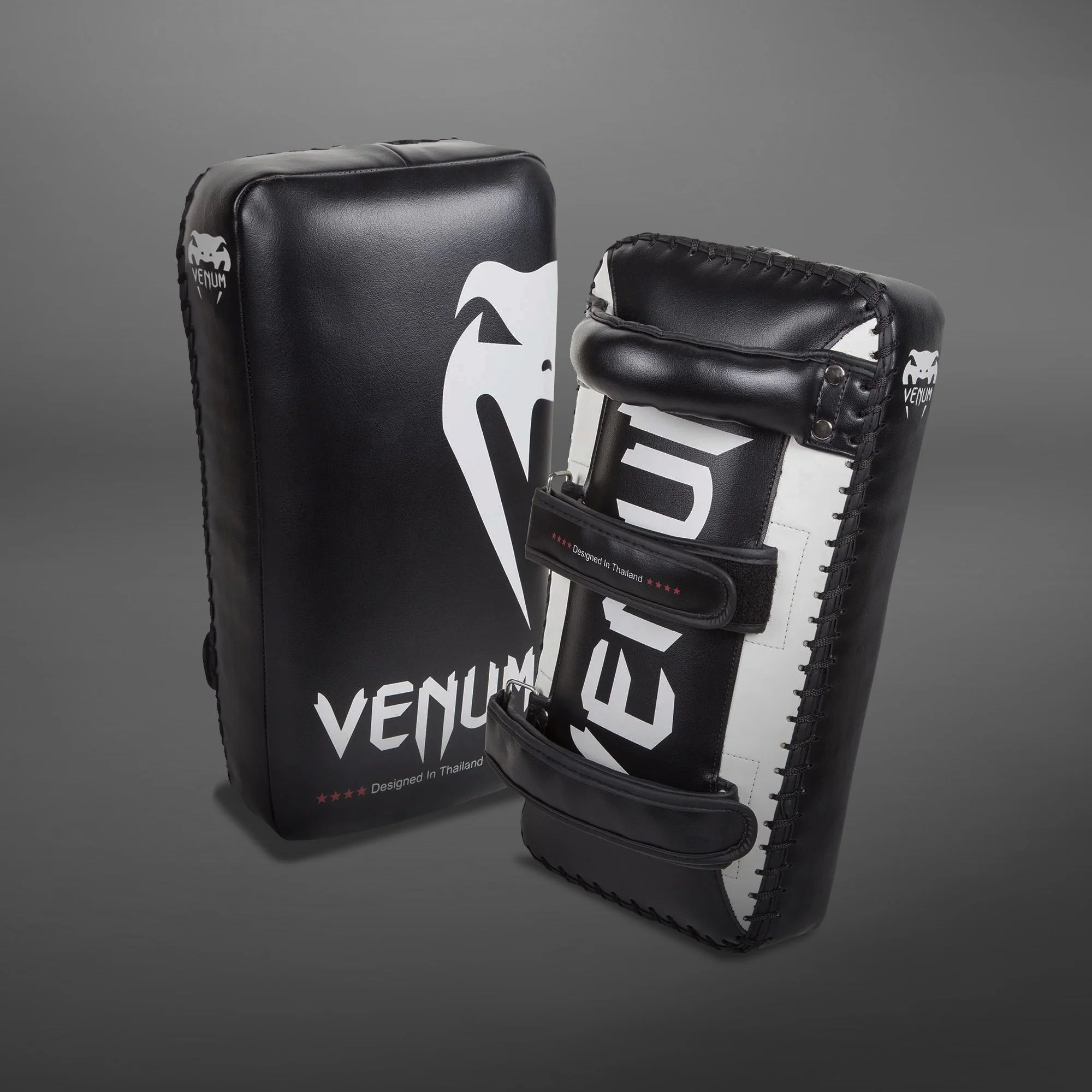 Venum Giant Kick Pads - Schwarz/Ice (Paar) - Image 4