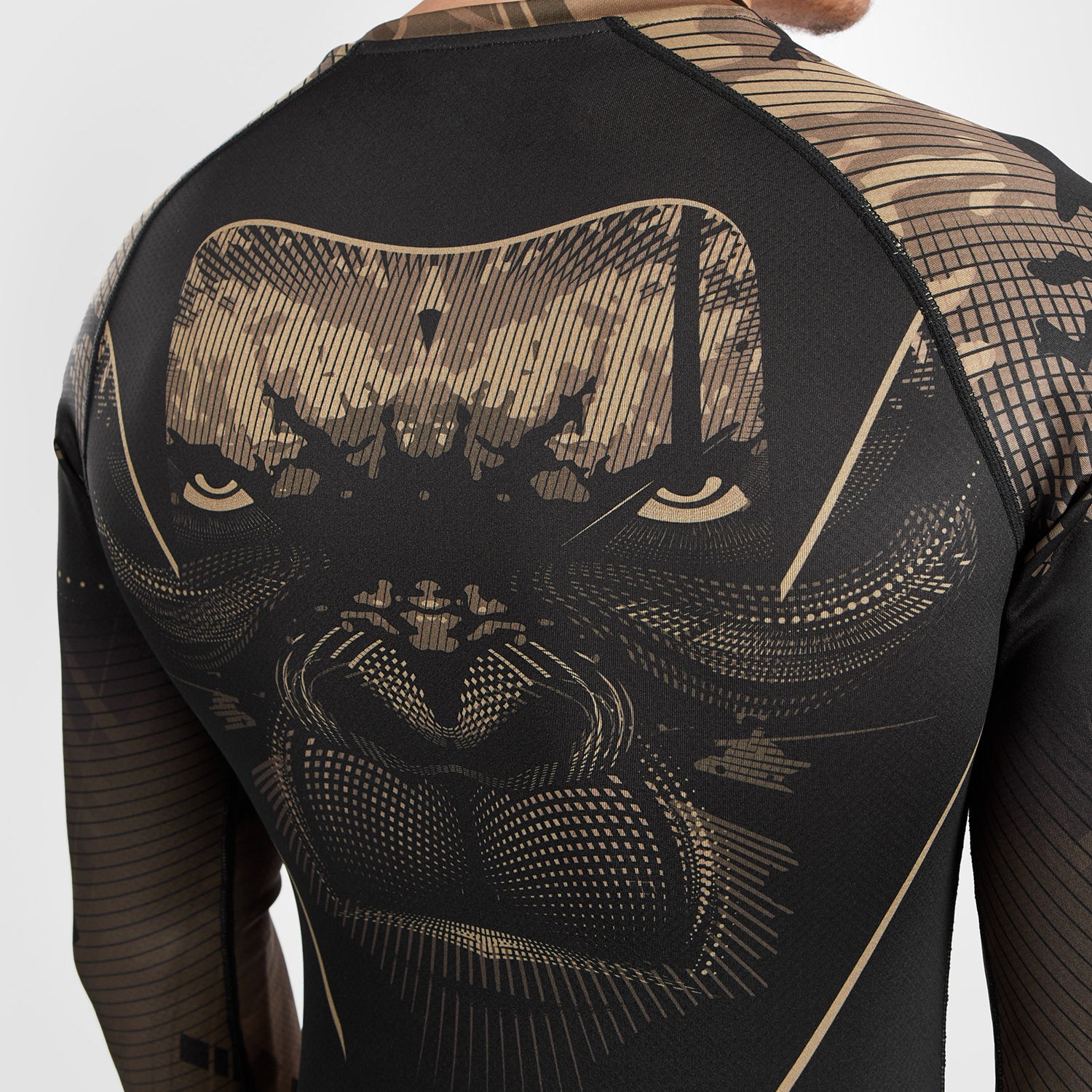 Venum Gorilla Jungle Rashguard Langarm - Schwarz/Sand - Image 9