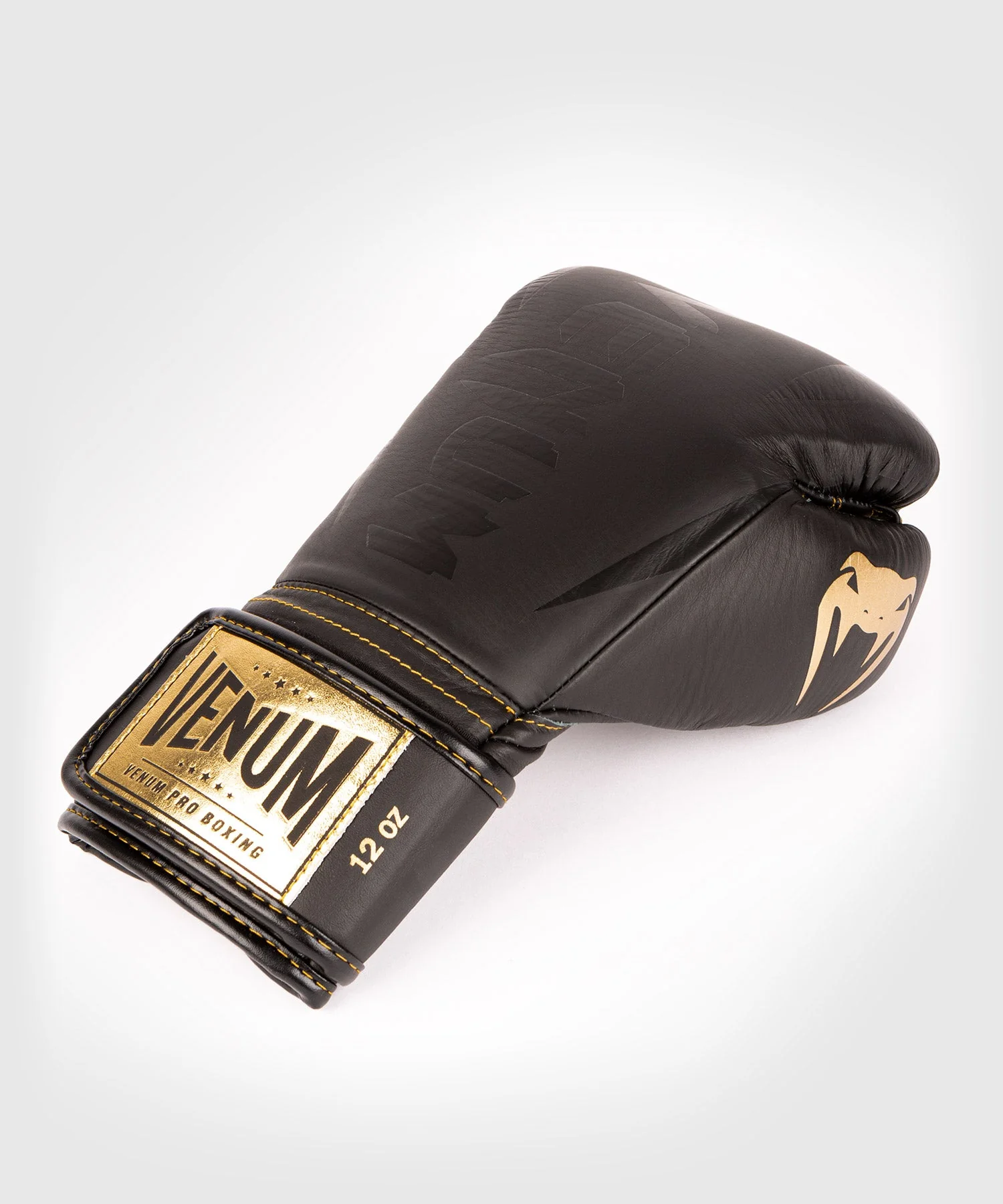 Venum Hammer professionelle Boxhandschuhe - Klettverschluss - Schwarz/Schwarz-Gold - Image 6