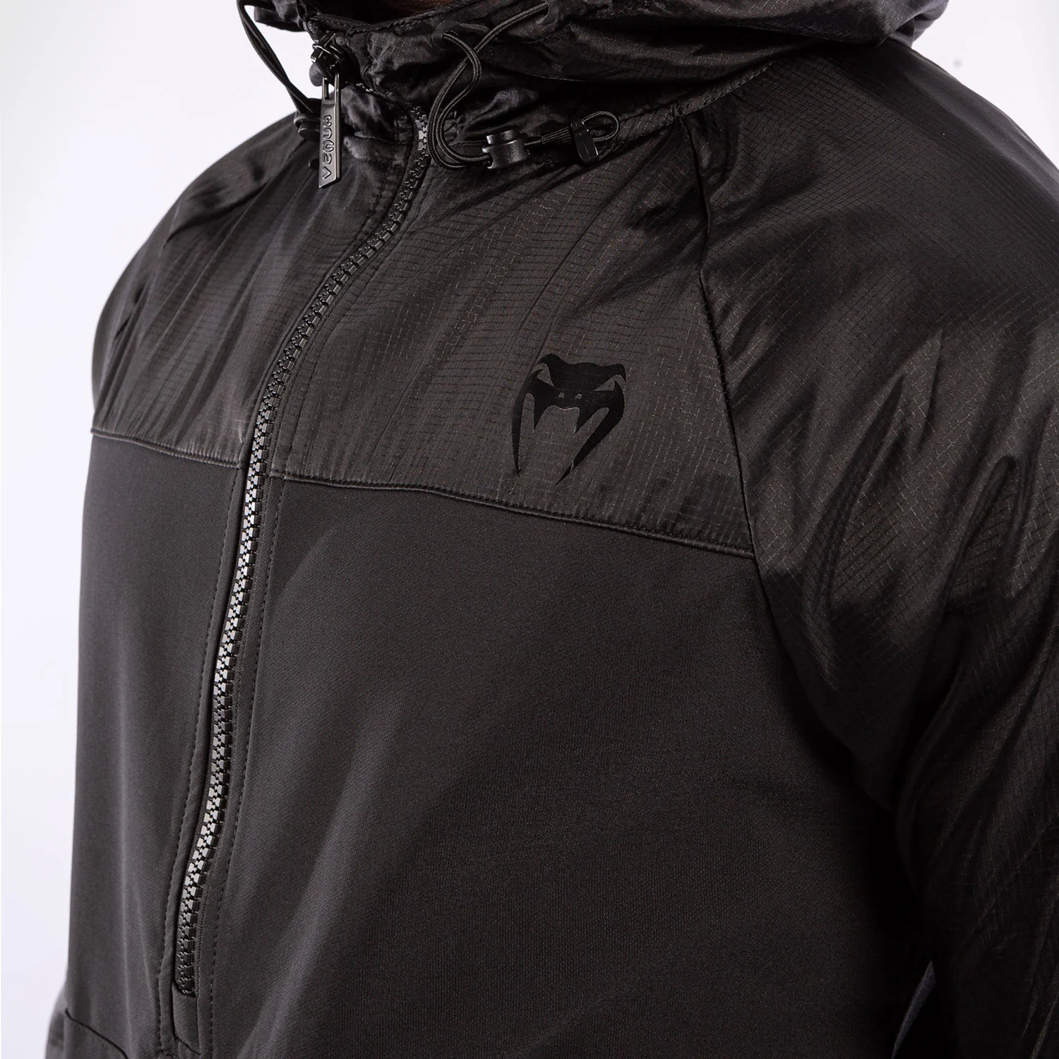 Venum Laser XT Hoodie - Scwharz/Scwharz - Image 4