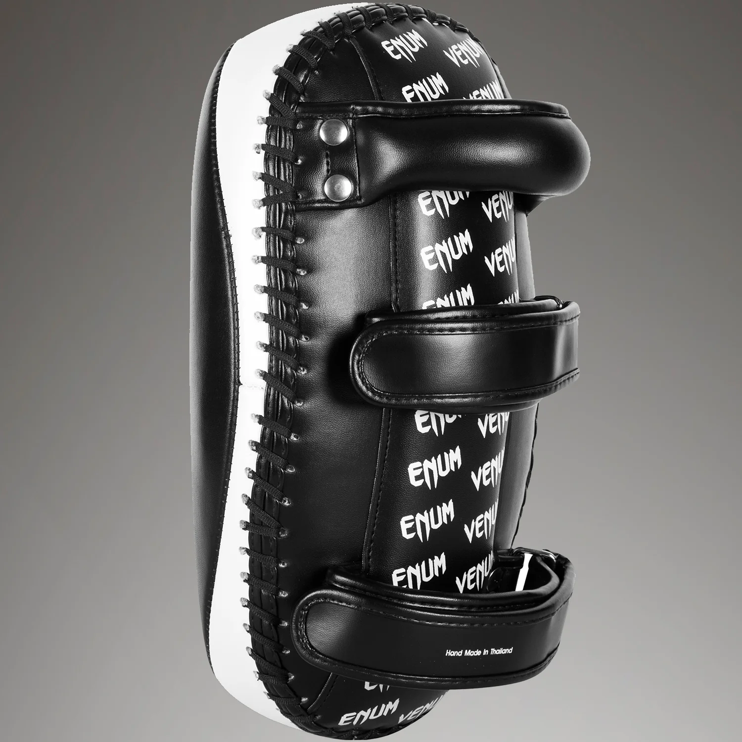 Venum Light Kick Pads - Skintex Leder - Schwarz/Ice (Paar) - Image 4