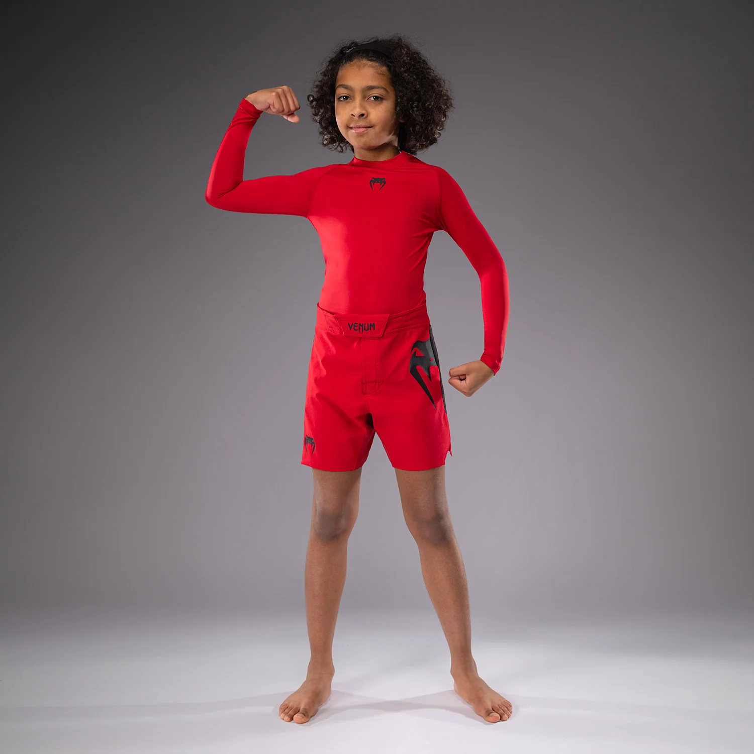 Venum Light Kinder Fight Shorts - Kirschrot - Image 5