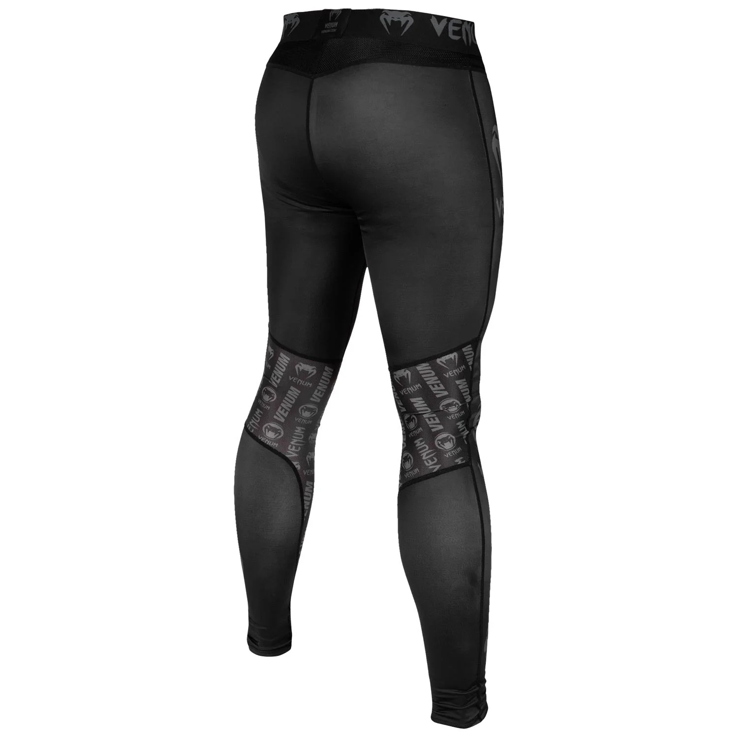 Venum Logos Kompressionshose - Schwarz/Schwarz - Image 4