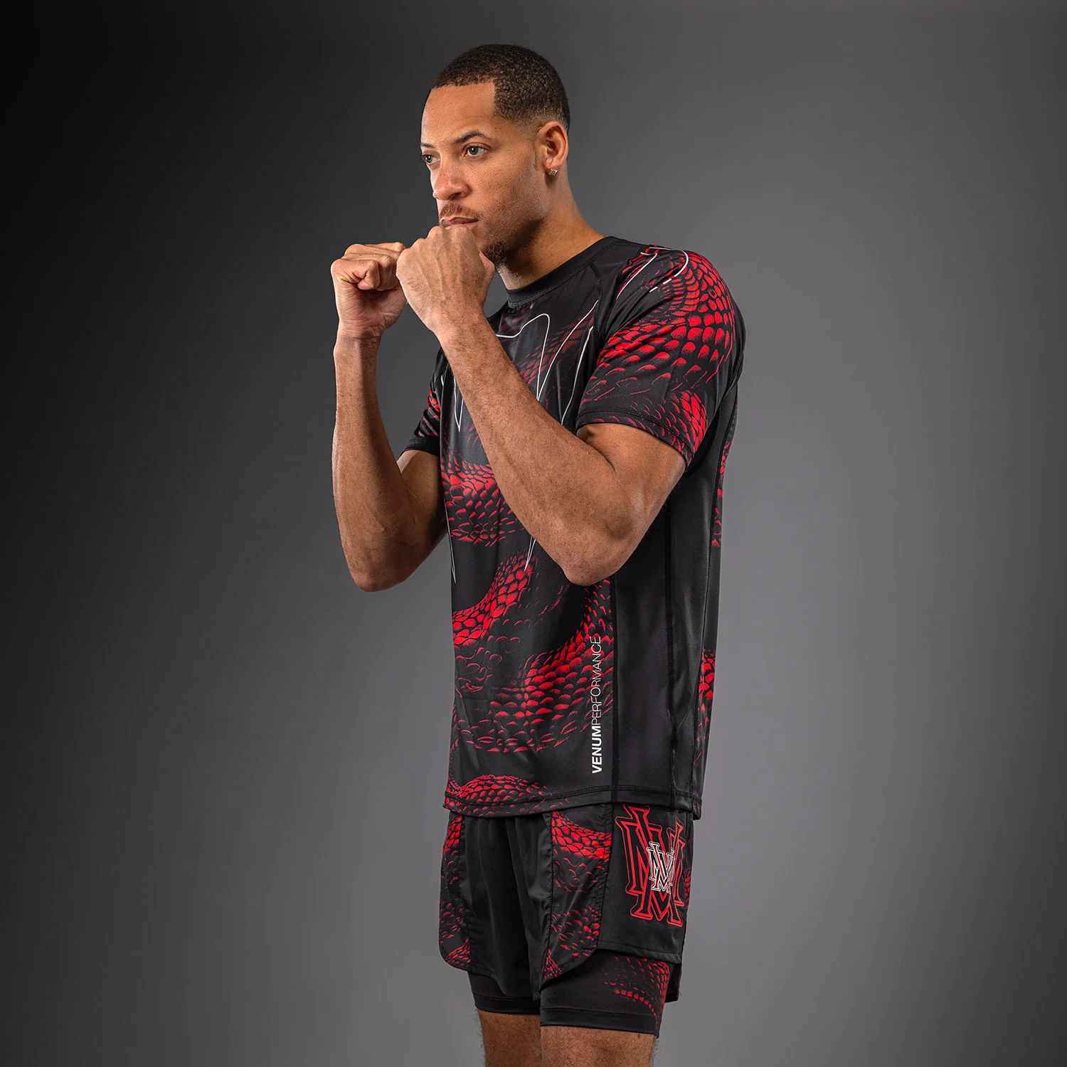 Venum Matupa Dry-Tech-T-Shirt - Schwarz/Rot/Silber - Image 3