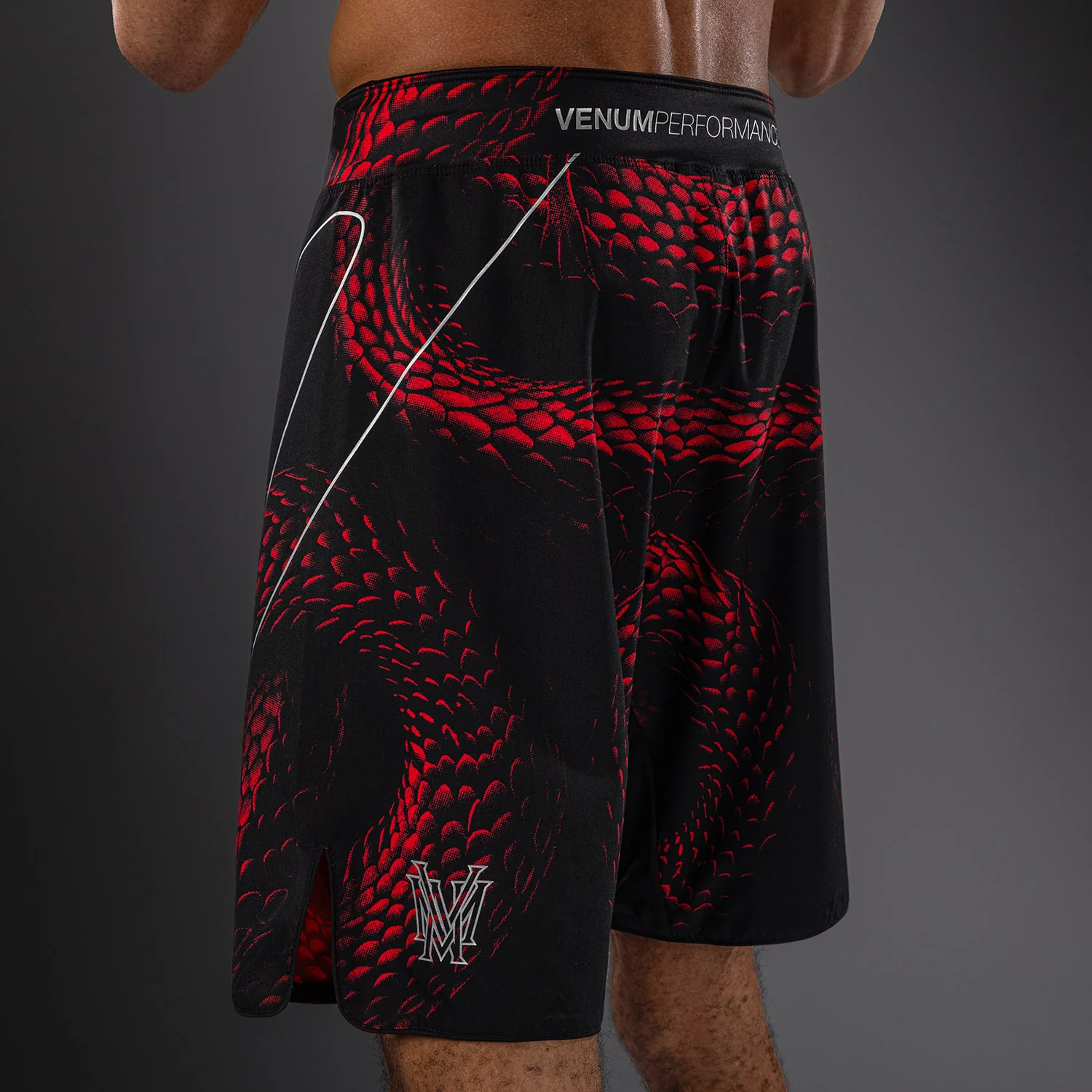 Venum Matupa Fightshorts - Schwarz/Rot/Silber - Image 4