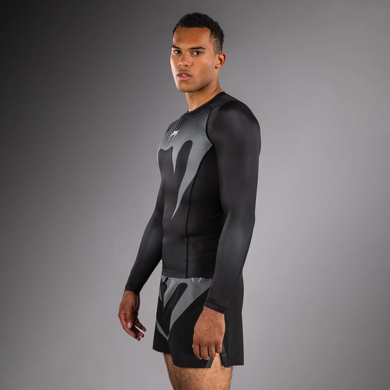Venum No Gi Rashguards - Schwarz/Silbergrau - Image 2