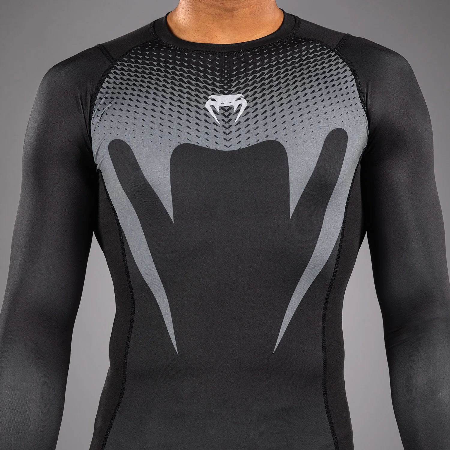 Venum No Gi Rashguards - Schwarz/Silbergrau - Image 5