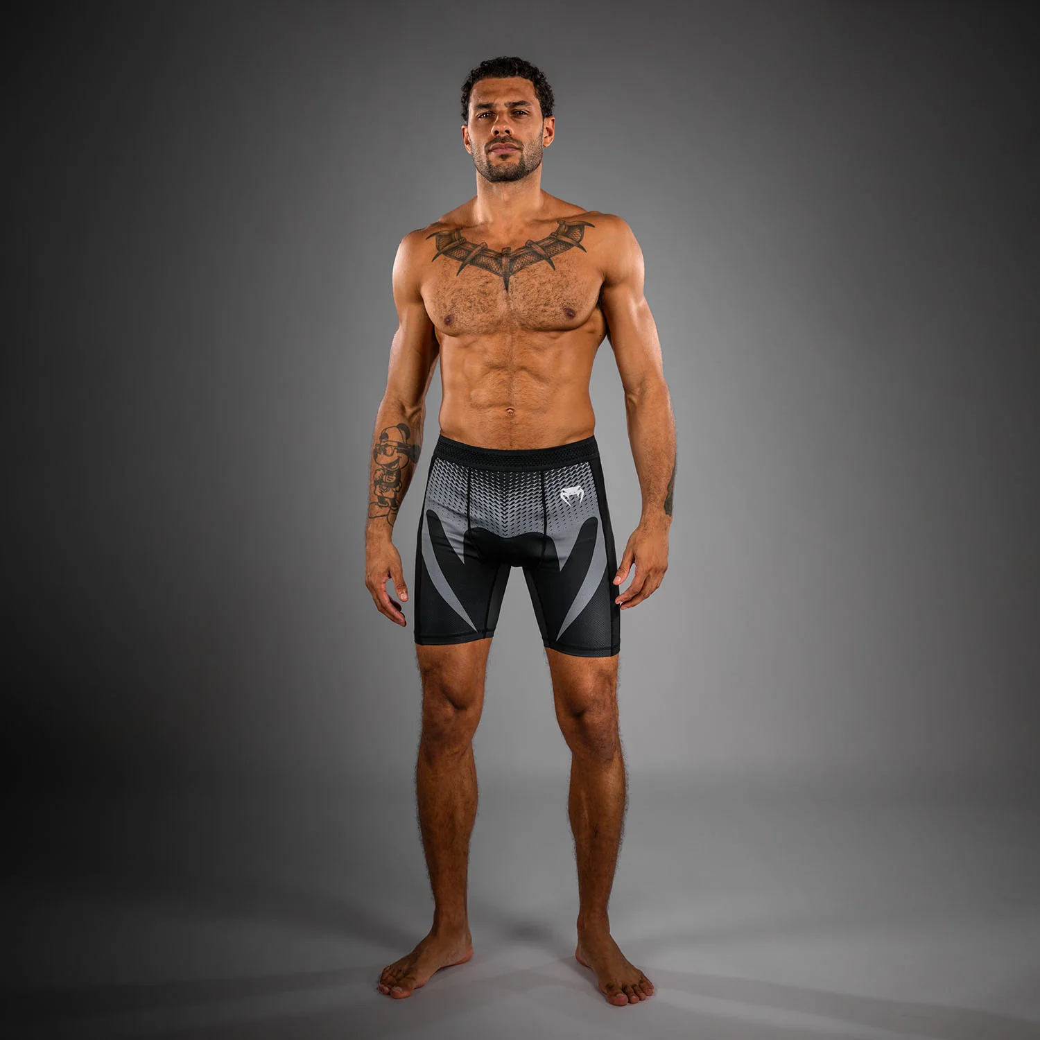 Venum No Gi Vale Tudo Shorts - Schwarz/Silbergrau - Image 4
