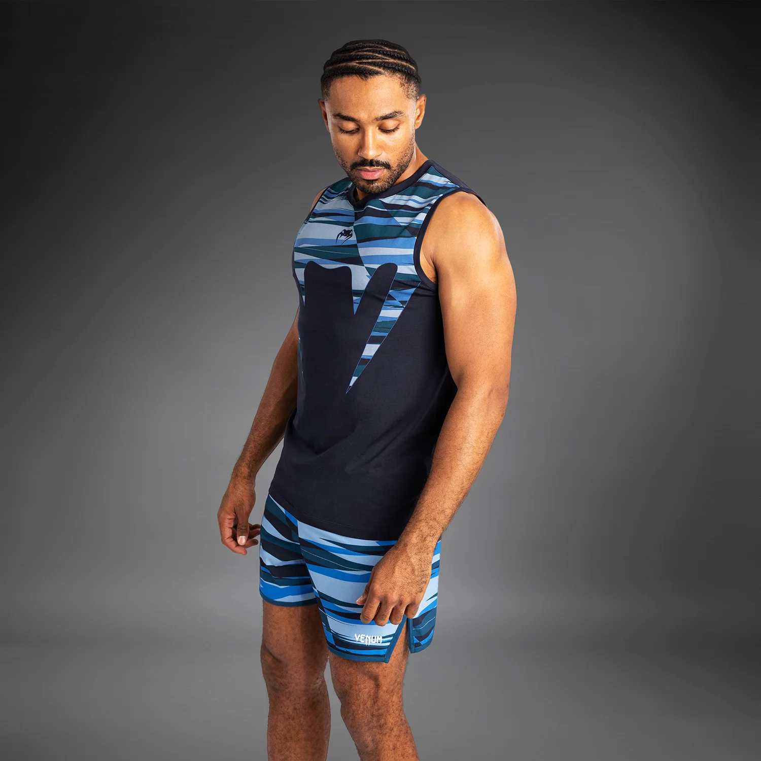Venum Rapid Herren Tank Top - Snake Head - Shadow Blue - Image 3
