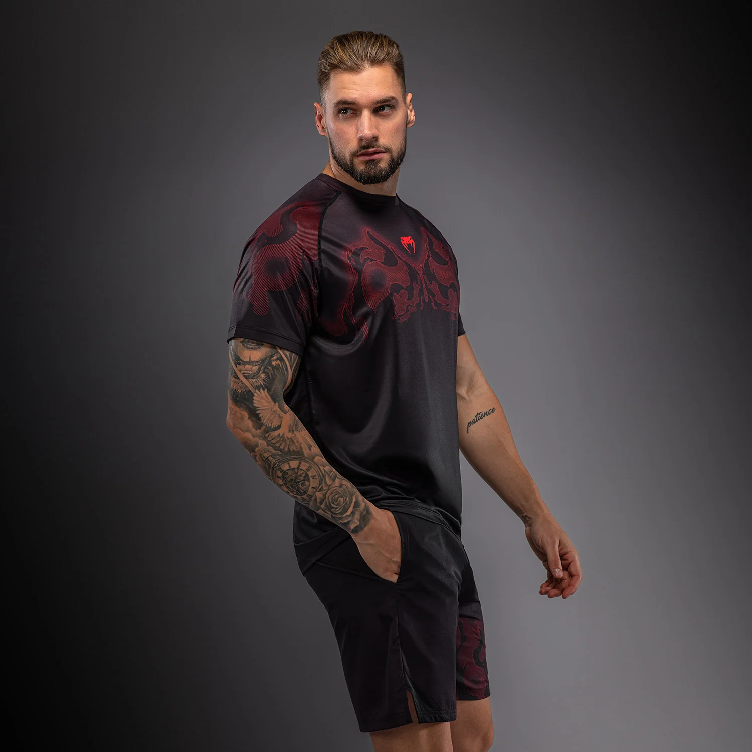Venum Spectre Dry Tech T-Shirt – Schwarz/Rot - Image 4