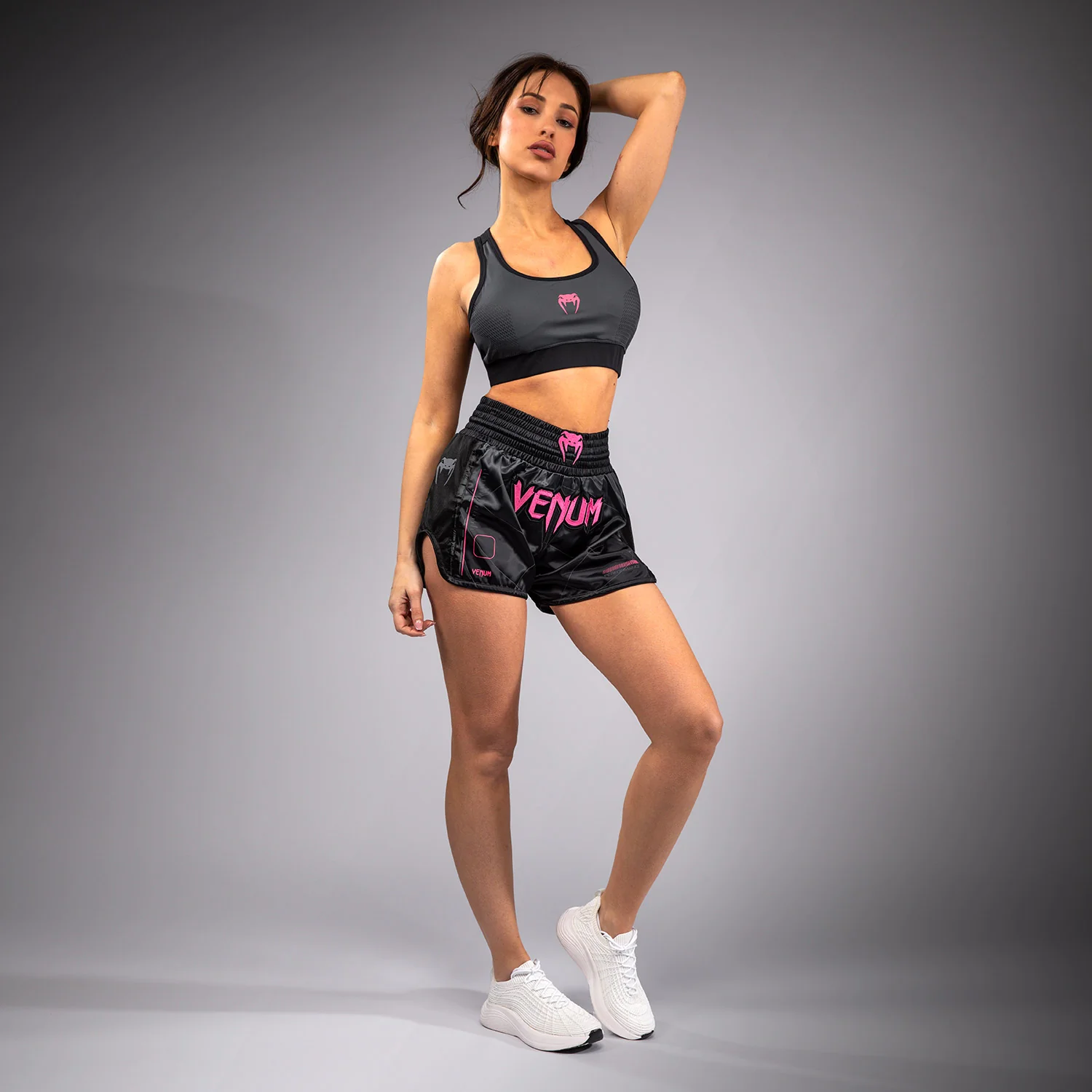 Venum Tactical XT Muay Thai Shorts für Frauen - Schwarz/Sturmgrau - Image 3