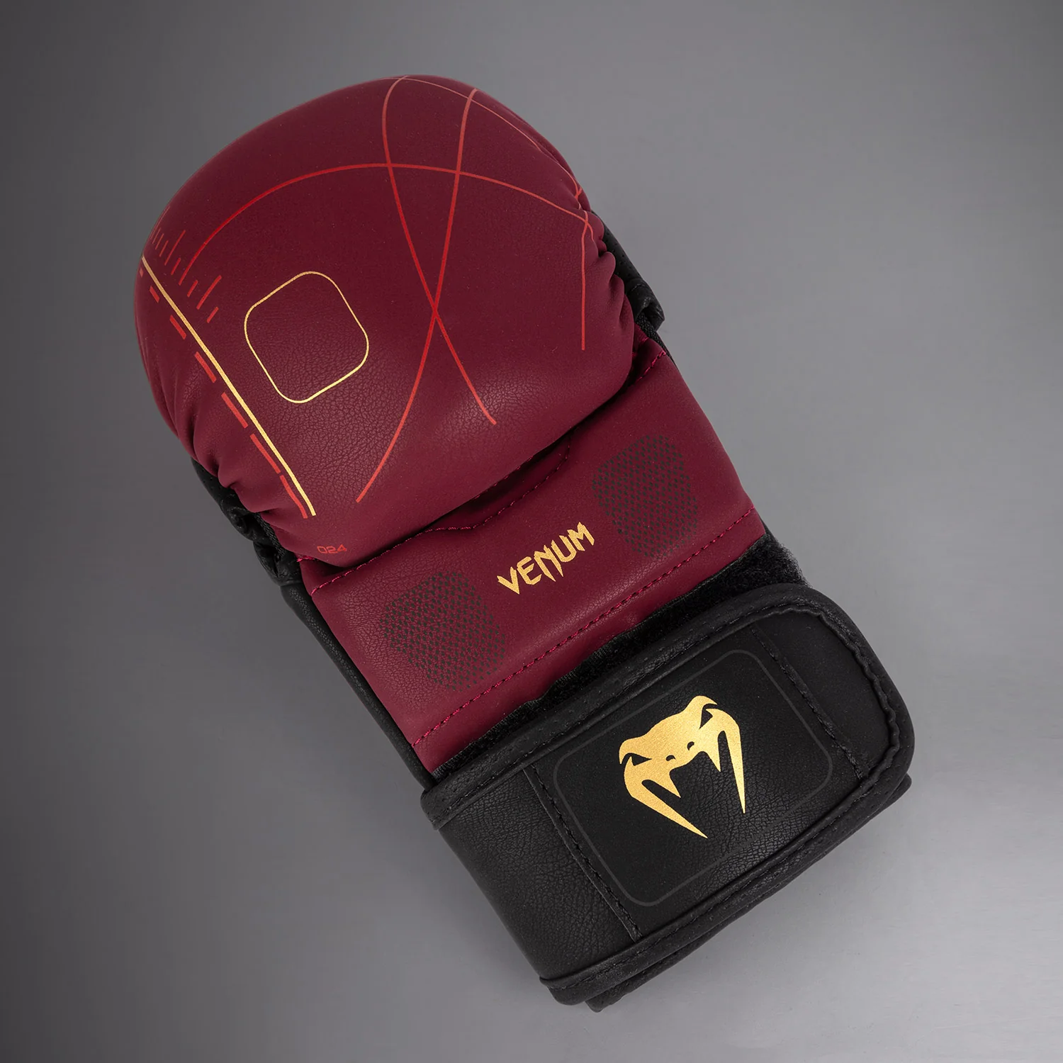 Venum Tactical XT Sparringshandschuhe - Schwarz/Burgund/Gold - Image 3