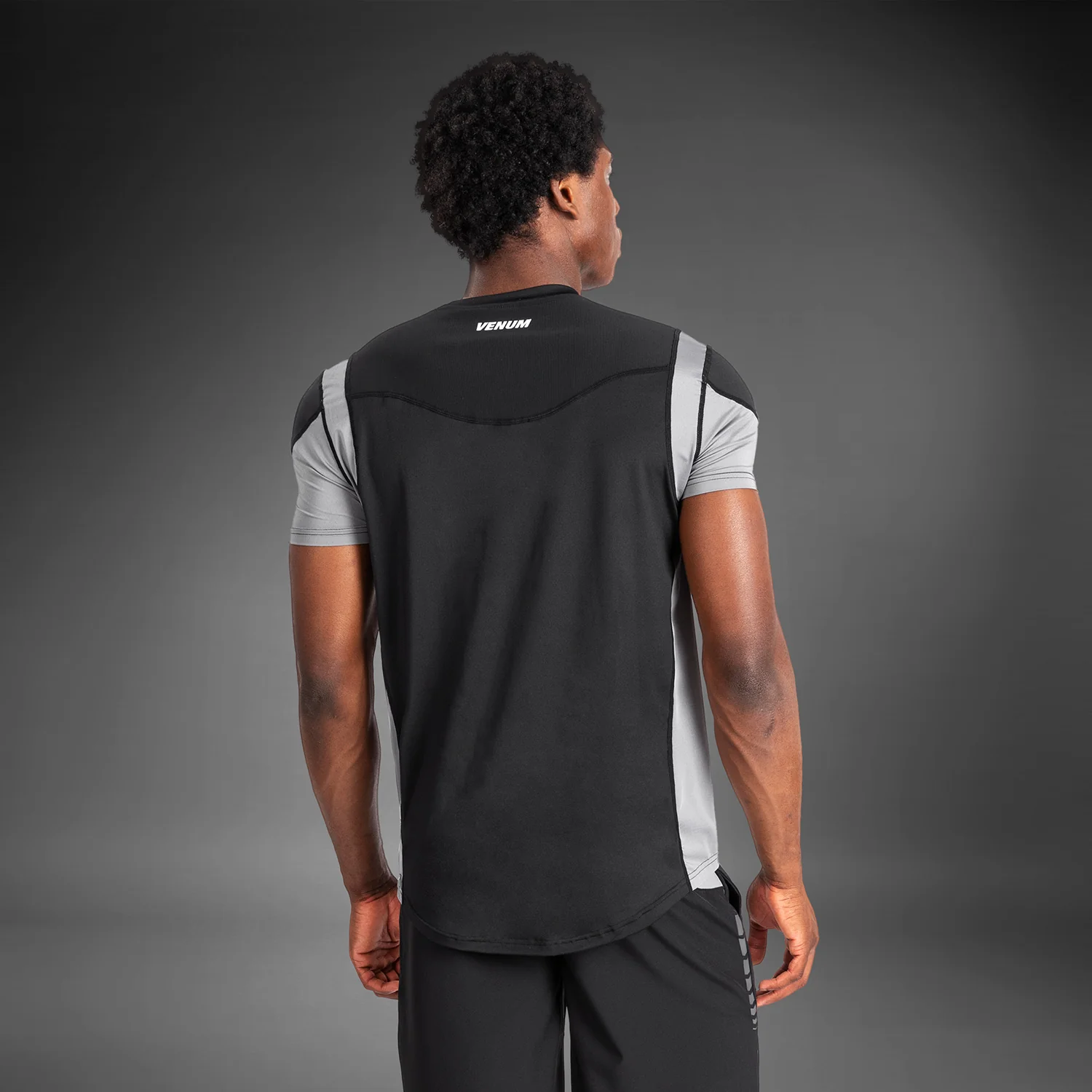 Venum Tempest Herren Dry-Tech T-Shirt - Schwarz/Grau - Image 7