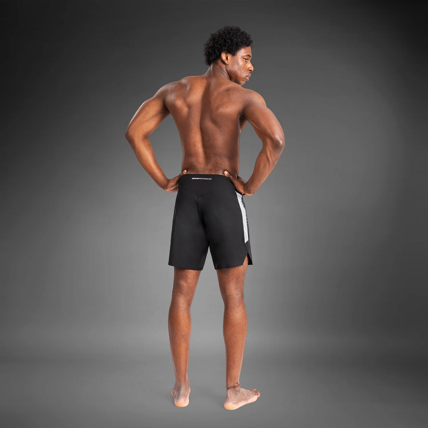 Venum Tempest Herren Kampfshorts - Schwarz/Grau - Image 2