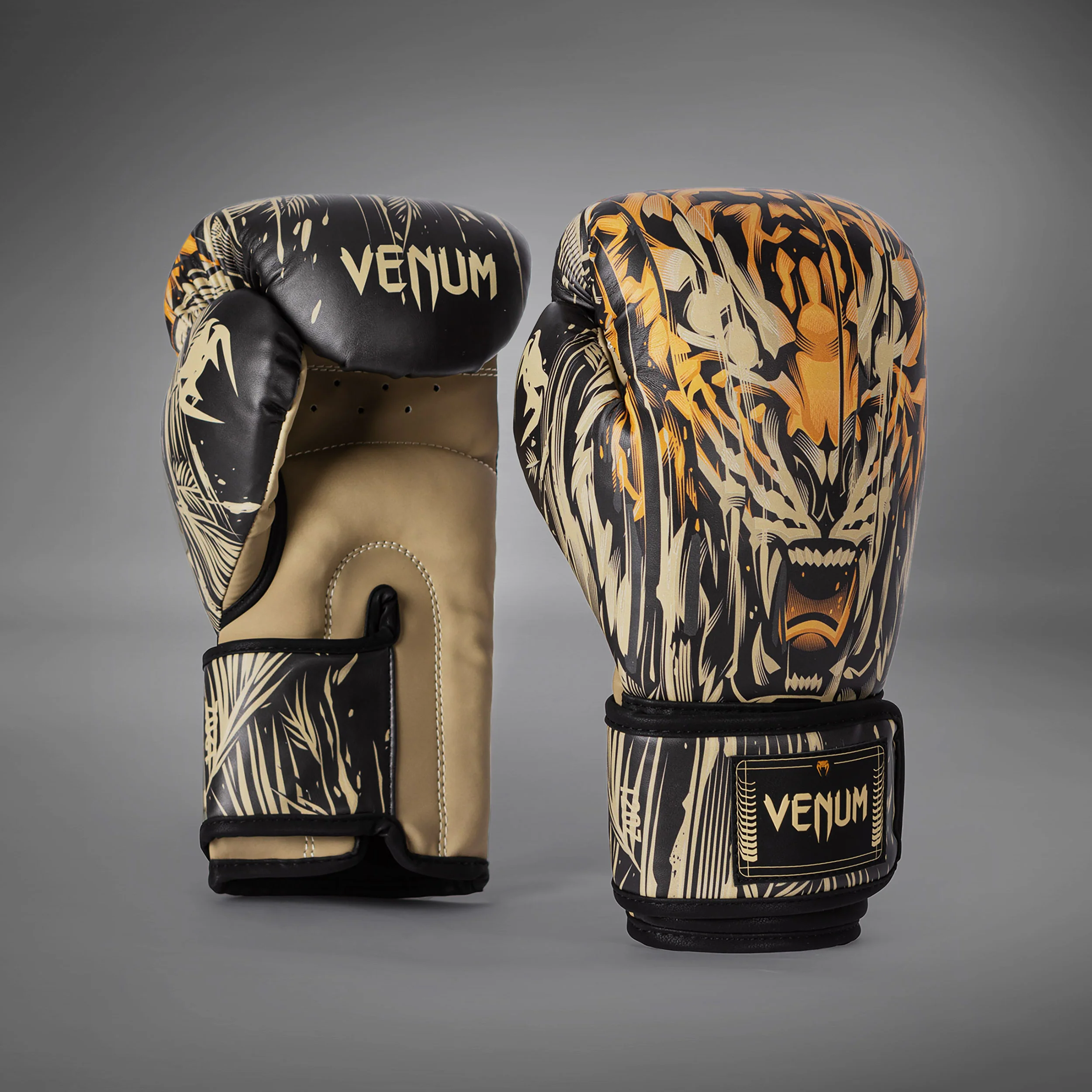 Venum Tiger Boxhandschuhe - Schwarz/Neonorange - Image 3