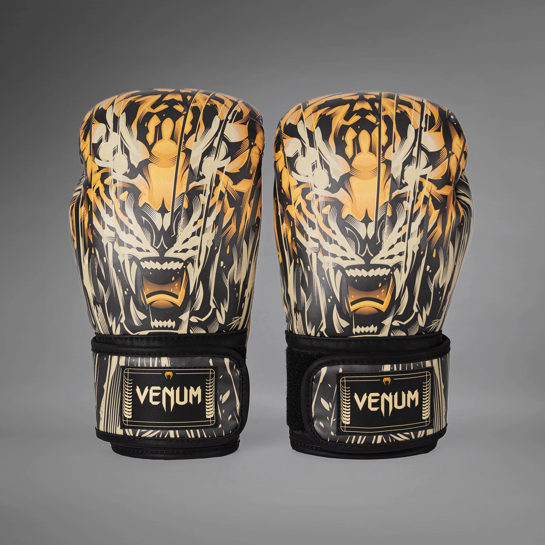 Venum Tiger Boxhandschuhe - Schwarz/Neonorange - Image 4