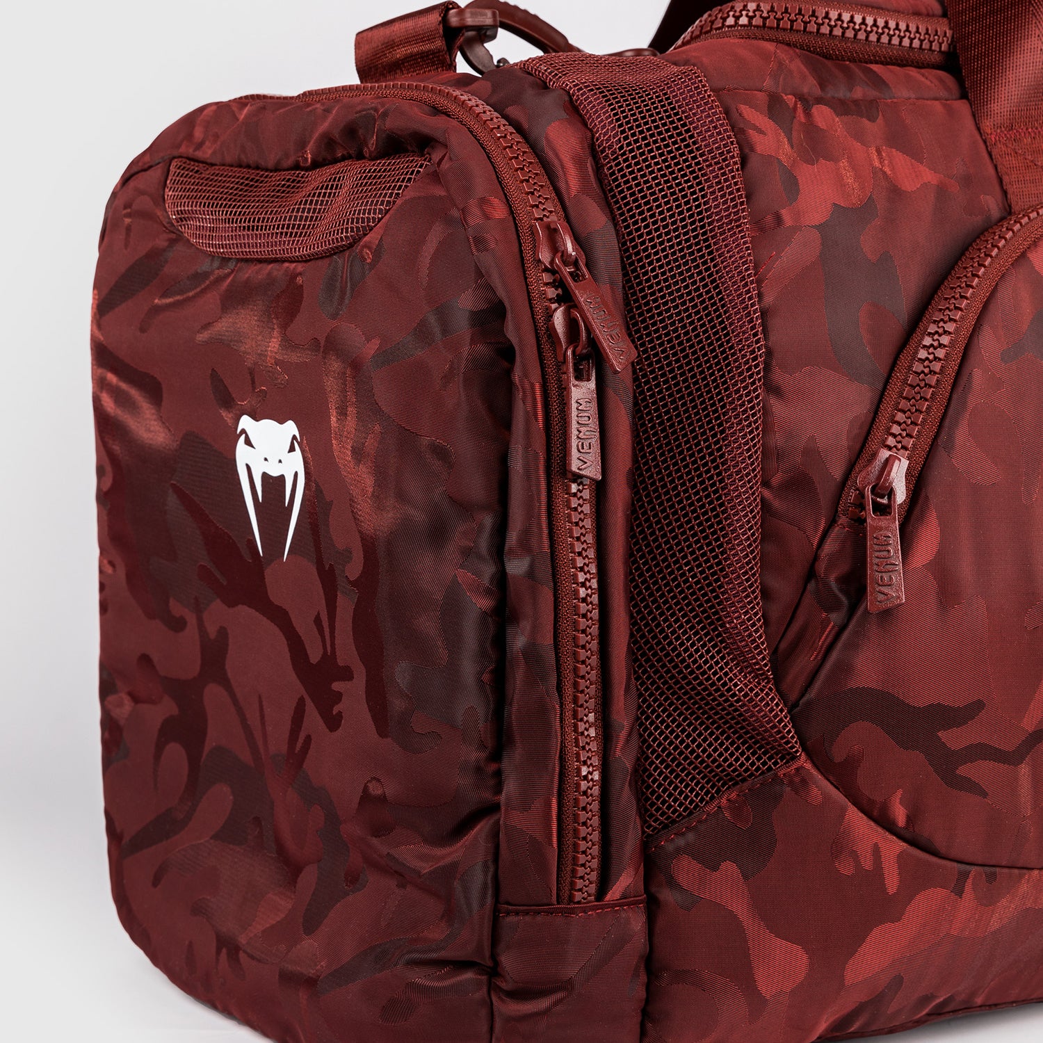 Venum Trainer Lite Sports Bags - Camo/Burgundy - Image 7