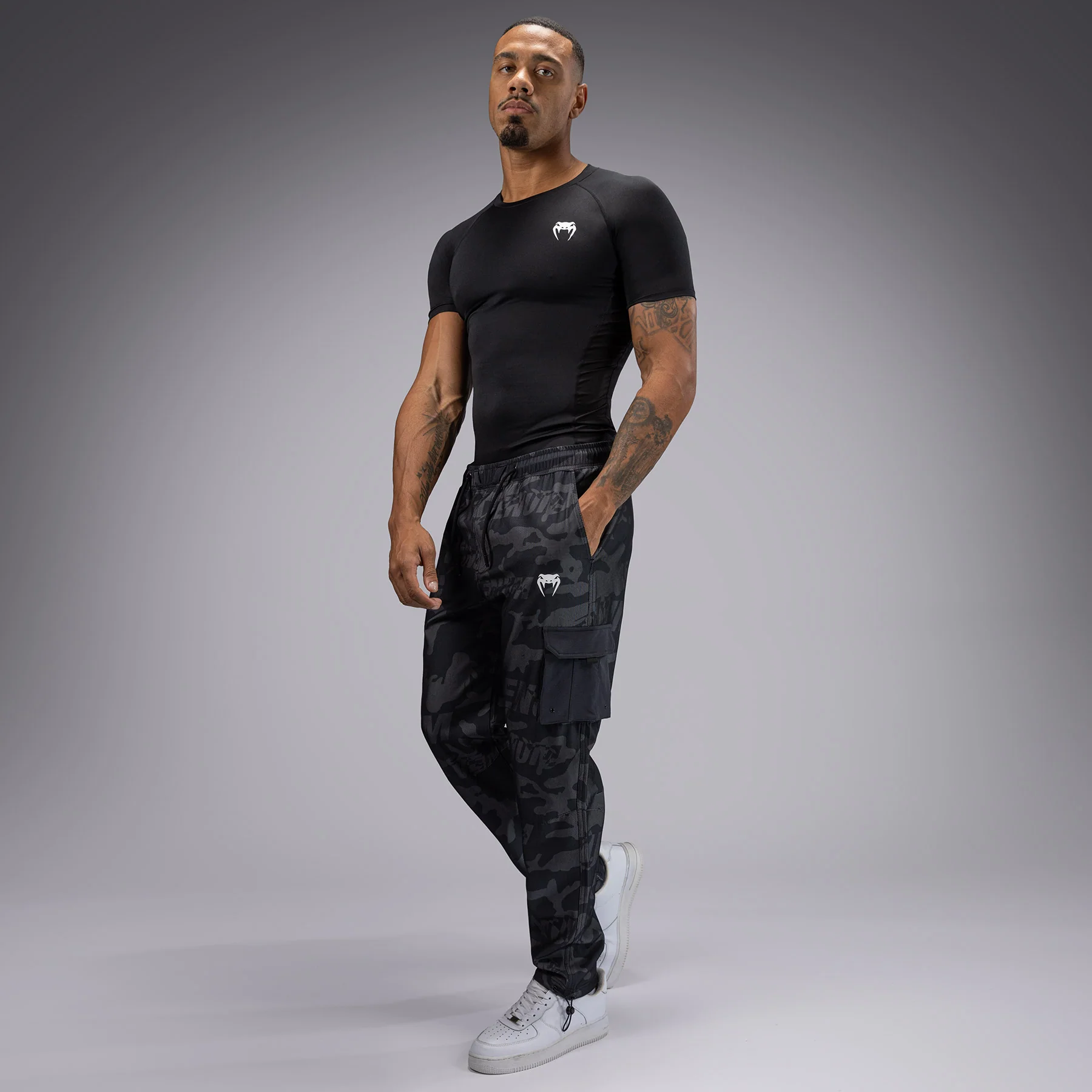 Venum Trooper Herren Trainingshose - Schwarz/Grau - Image 2